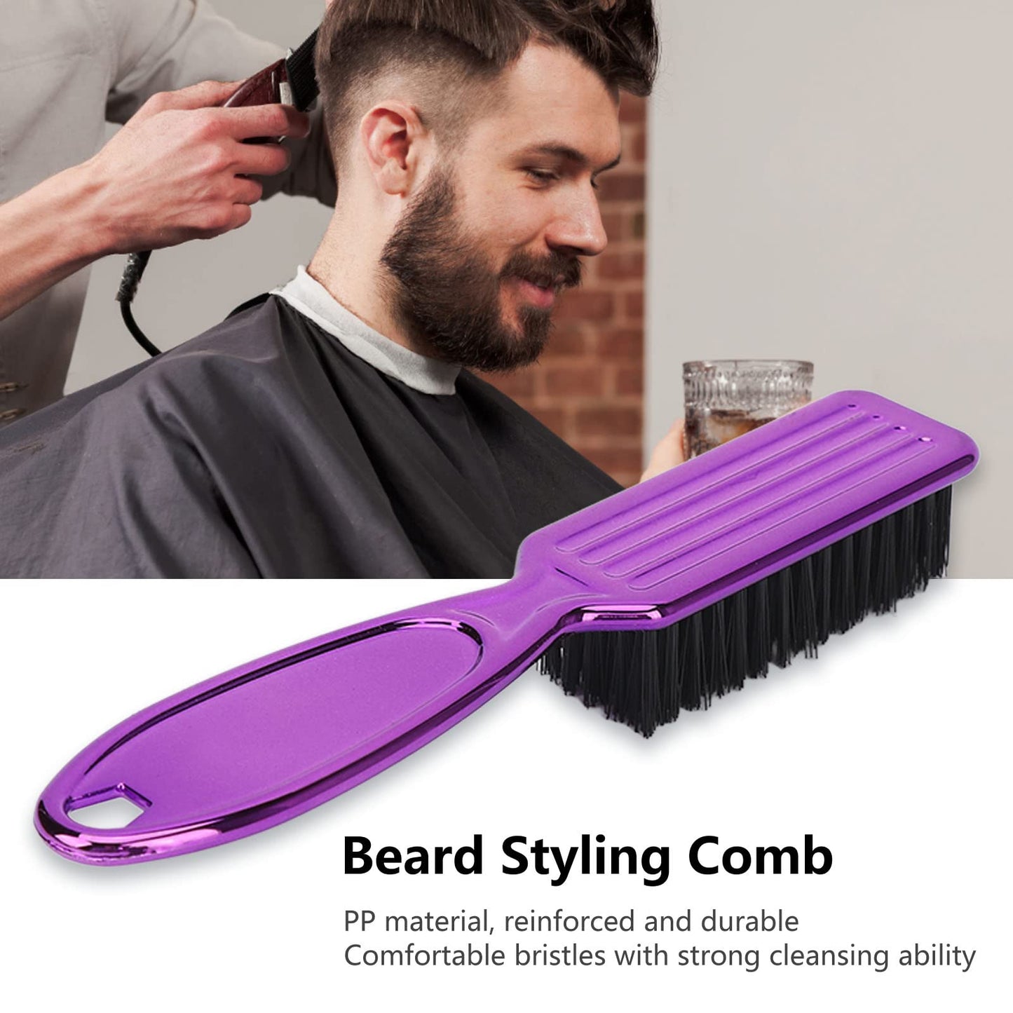 Men's Beard Styling Brush with Ergonomic Grip Dual Action Comb for Sensitive Skin,Travel Friendly Grooming Kit Beauty and Personal Care Pongnas