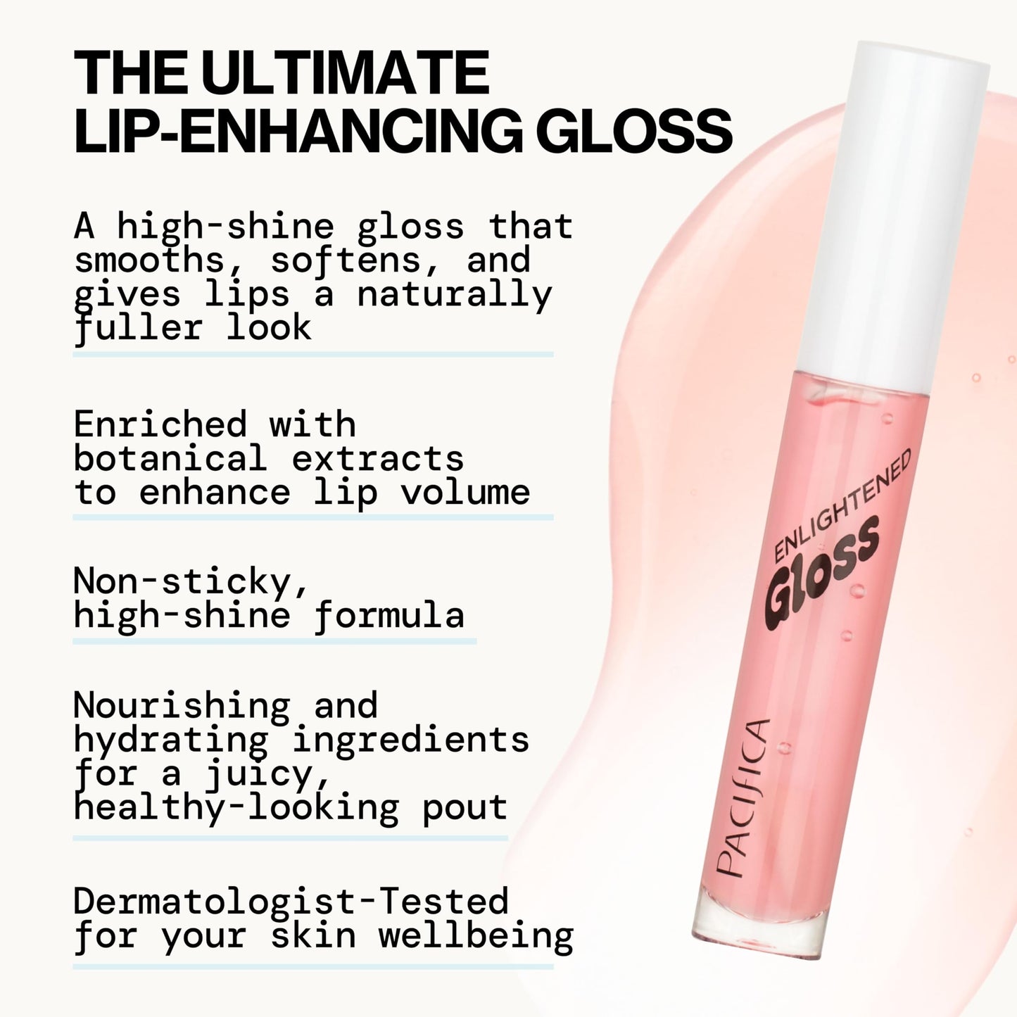 Pacifica Plumping Lip Gloss - Berry Juice Flavored No-Sting Lip Plumper for Fuller, Hydrated Lips, Non-Sticky Volumizing Shine with Shea & Jojoba Beauty & Personal Care Pacifica