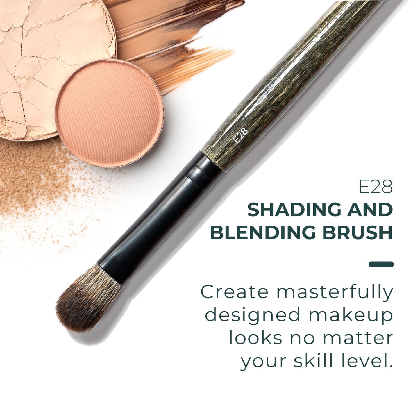 Rose and Ben Beauty E28 Shading and Blending Brush | Multi-Use Head for Even Blending & Shading | Cruelty-Free Bristles Beauty & Personal Care Rose and Ben Beauty