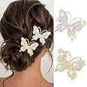BARTOSI Butterfly Hair Clips Sparkly Rhinestone Hair Barrettes Butterflies Hair Accessories for Women and Girls (Pack of 2) Beauty & Personal Care BARTOSI