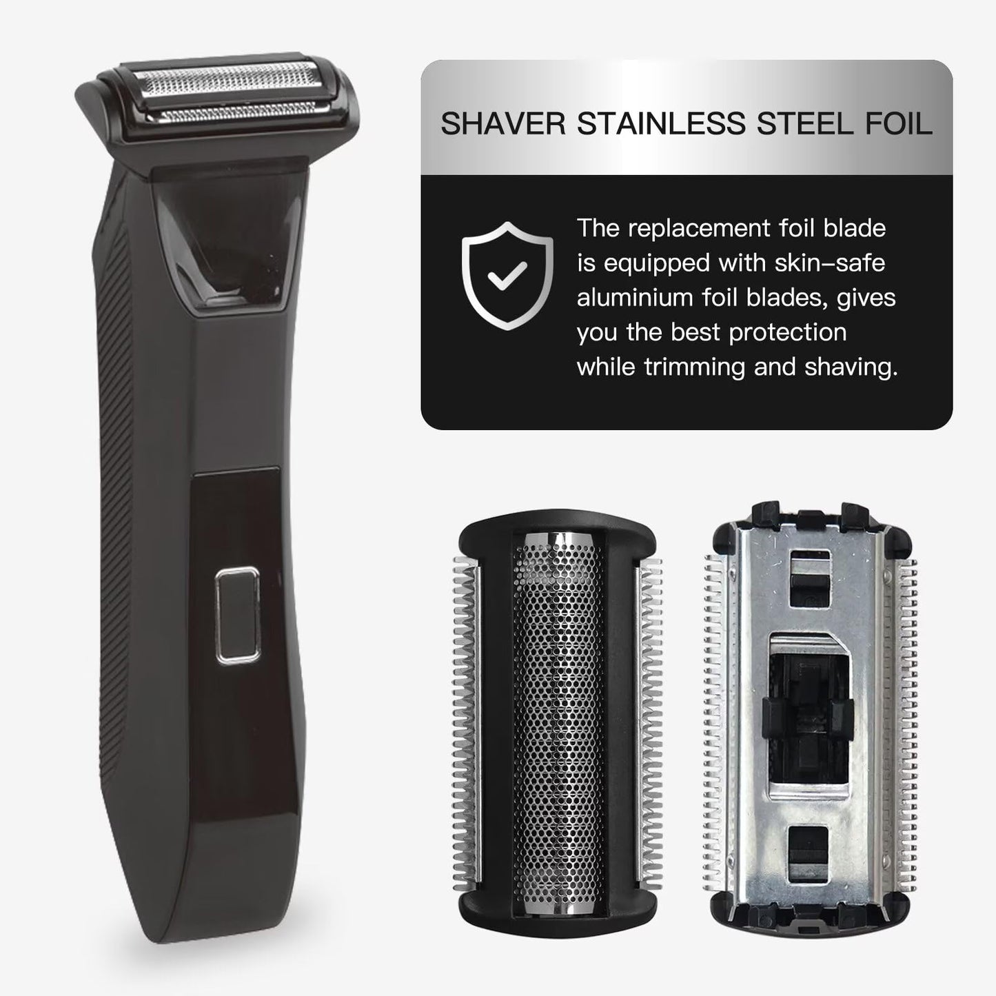 Men Body Hair Trimmer Foil Blade For MANSCAPED The Lawn Mower 5.0 Ultra Hair Trimmer, Comfortable Groin Hair Foil Shaver Head for Close Body Hair Beauty and Personal Care USonline911