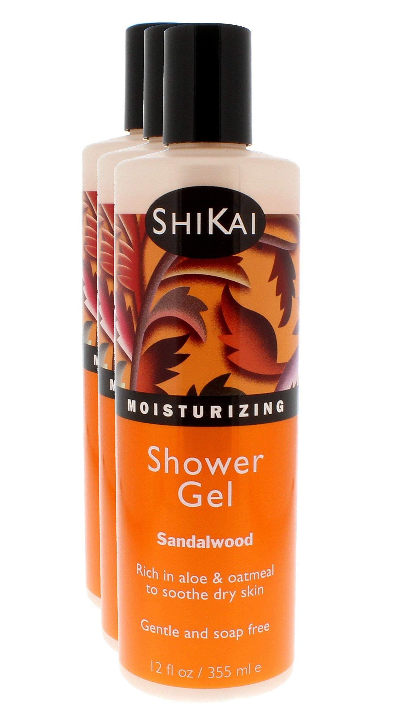 ShiKai Daily Moisturizing Shower Gel (Sandalwood, 12oz, Pack of 3) | Gentle Formula | Aloe Vera & Oatmeal for Soft, Healthy Skin | Dry Skin Relief Beauty & Personal Care ShiKai