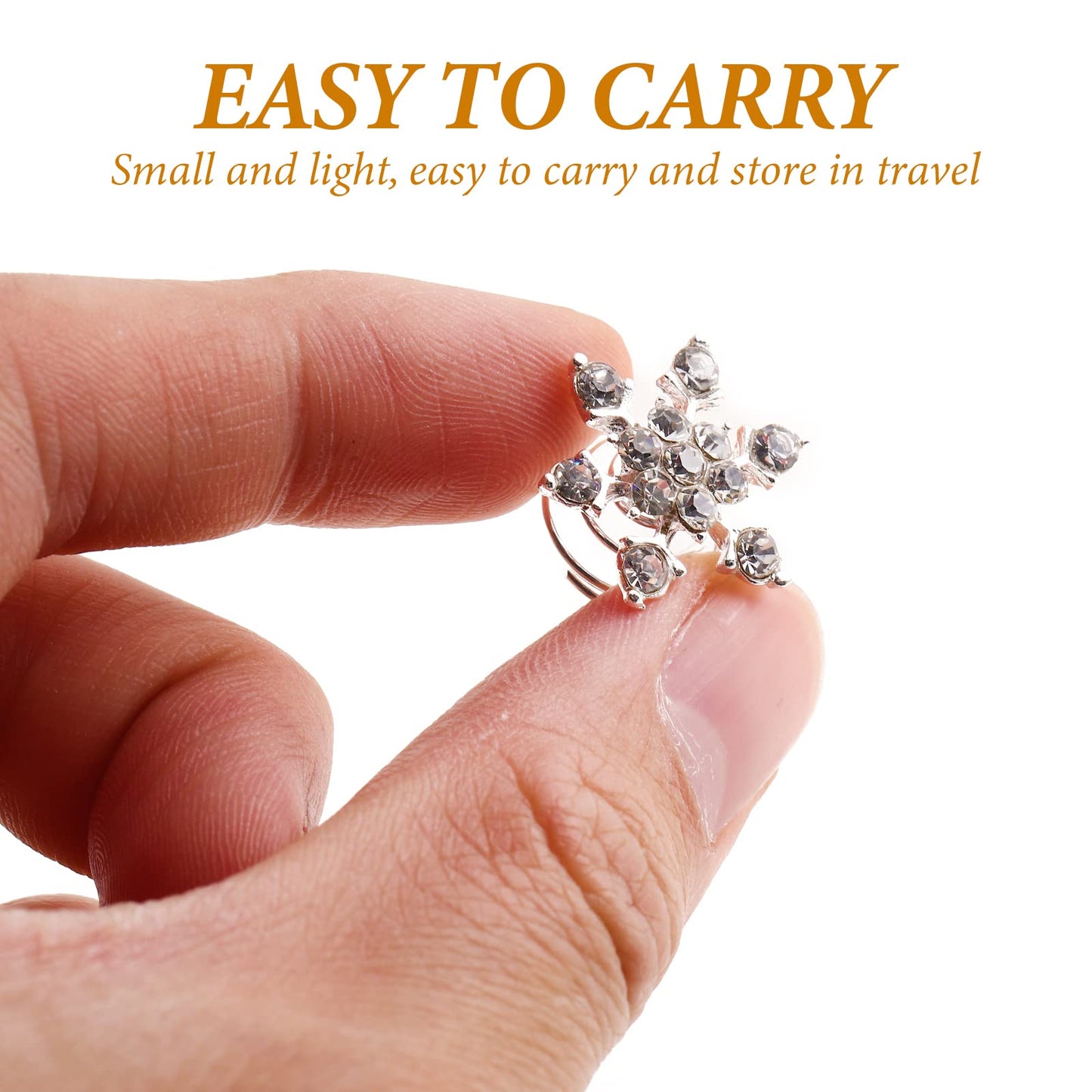 Lurrose 10pcs Spiral Hair Clips Crystal Spiral Hairpins Snowflake Hair Clips Crystal Hair Accessories for Women Bridesmaid Girls Bride Beauty & Personal Care Lurrose