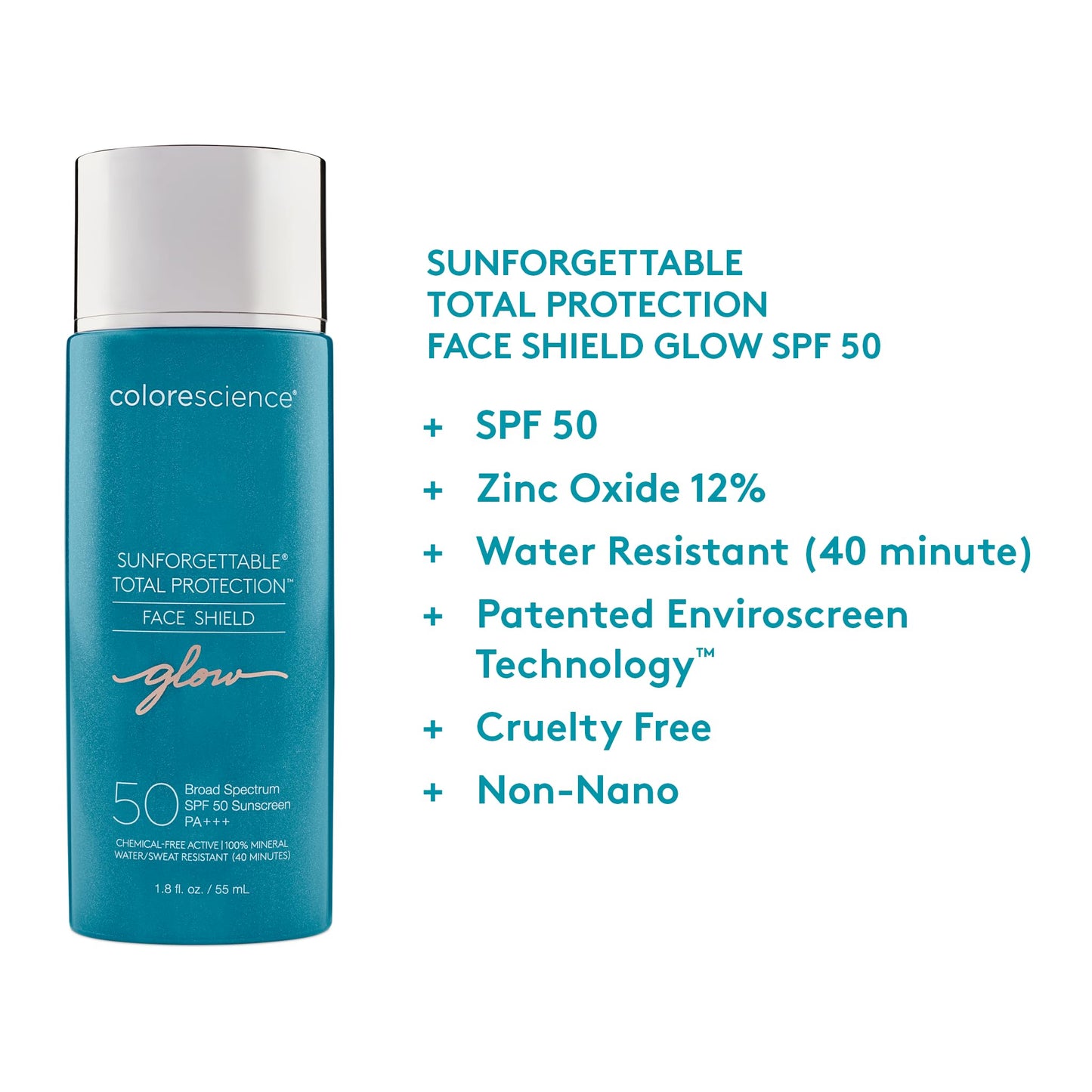 Colorescience Sunforgettable Total Protection Face Shield Glow SPF 50, Glow, 1.8 Fl Oz Beauty and Personal Care Colorescience