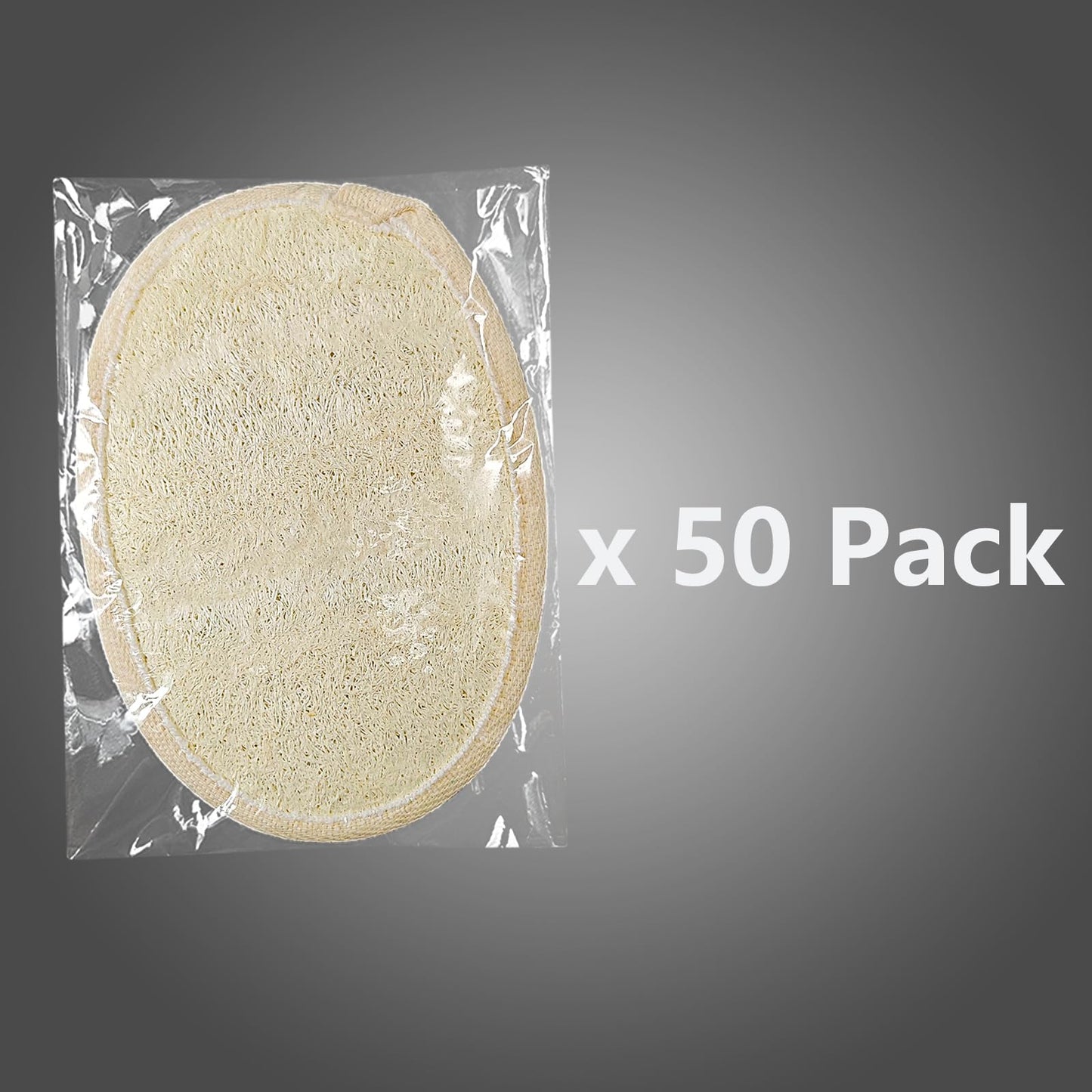 (50 Pcs) Kheoxusa Loofah Individually Wrapped,Individually Wrapped Loofahs,Individually Wrapped Loofah Exfoliating Body Scrubbers,Natural Loofah Luffa Beauty and Personal Care Kheoxusa