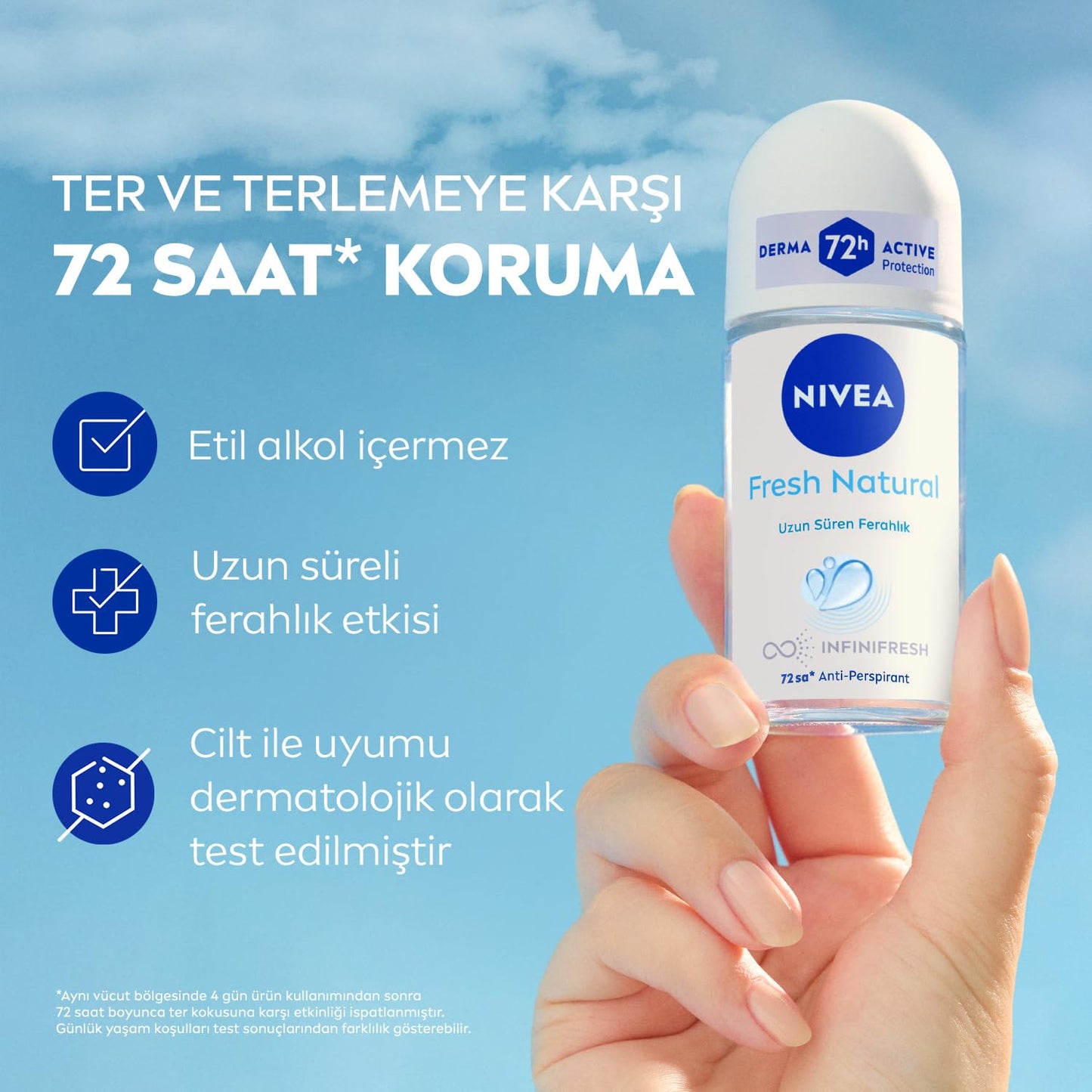 Nivea Fresh Natural Roll On | 1.69 Fl Oz (50ml) | Pack of 3 Beauty & Personal Care NIVEA
