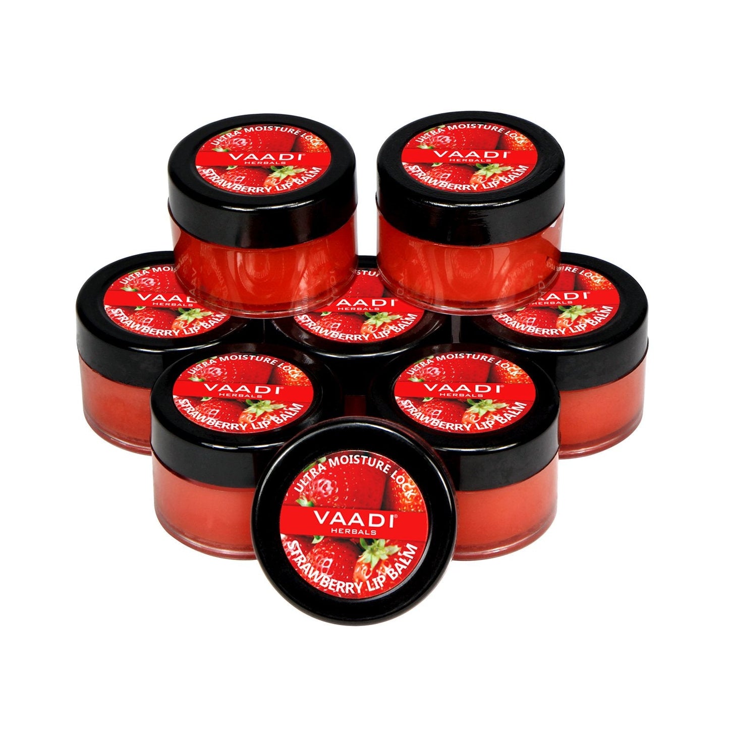 Lip Balm - ? Ultra Moisturizer Lock - ? Strawberry & Honey Flavor - ? All Natural - ? Pack of 8 X 10 Gms(0.35 Ounces) in Tin - Vaadi Herbals Beauty and Personal Care Vaadi Herbals