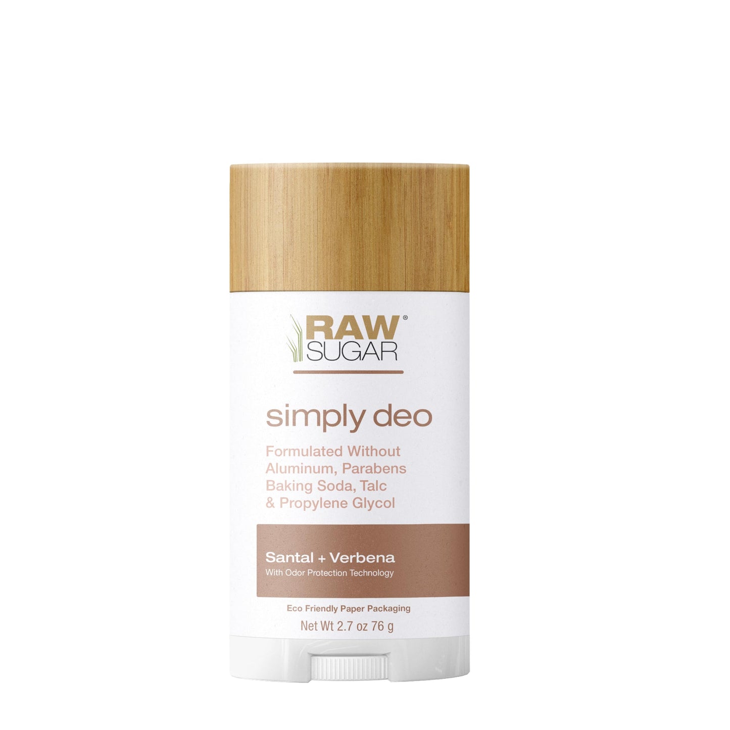 RAW SUGAR Deodorant Stick, Simply Deo (Pack of 1) Whole Body Deodorant for Women & Men, Clean Formulated without Aluminum, Baking Soda, Talc Beauty and Personal Care RAW SUGAR