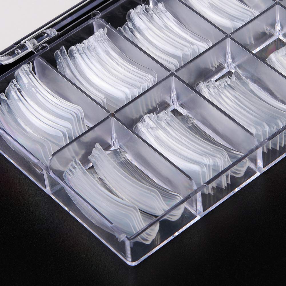 Beuniar Nail Extension Form Tips Clear 100pcs Poly Gel Acrylic Nails Mold Artificial Dual Forms System UV Gel DIY Polish Manicure Tool 100PCs/Case Beauty & Personal Care Beuniar