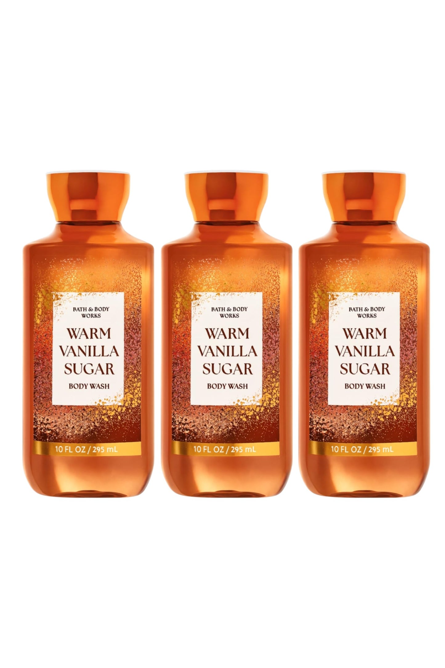 Bath & Body Works Warm Vanilla Sugar Body Wash - 3 Pack - 10 fl oz Each - Shea & Vitamin E - Vanilla, White Orchid & Sandalwood Scent Beauty & Personal Care Bath & Body Works