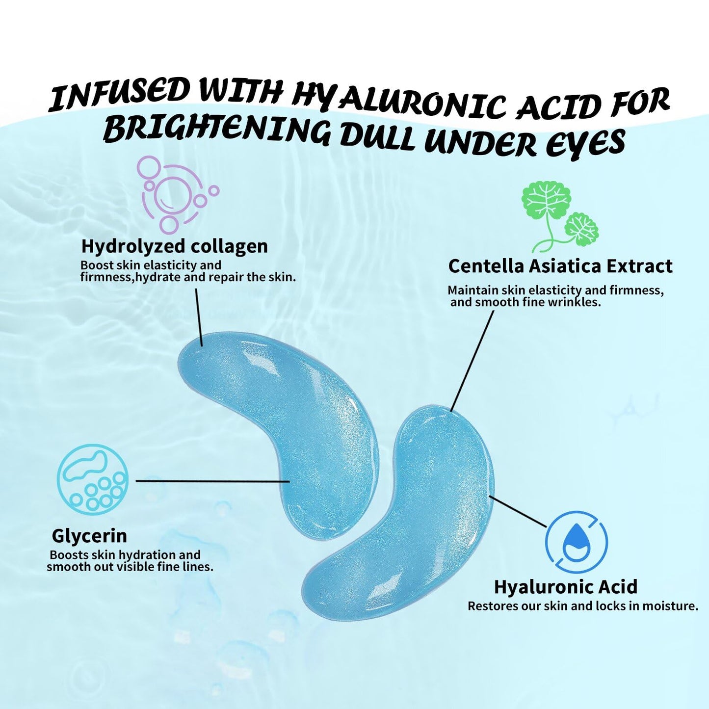 Maskiss Under Eye Patches (25 Pairs), Hyaluronic Acid Eye Masks for Dark Circles Puffy Eyes Undereye Bags, Collagen Eye Patches for Wrinkles Beauty & Personal Care Maskiss