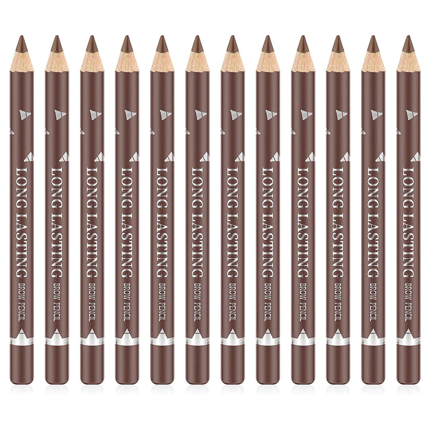 Go Ho 12 PCS Brown Eyebrow Eyeliner Pencils,Sweatproof Eyebrow Pencil,Long-lasting Nice Color Eye Brow Gel Pen Makeup Brow Tint Sticks?Medium Brown? Beauty & Personal Care Go Ho