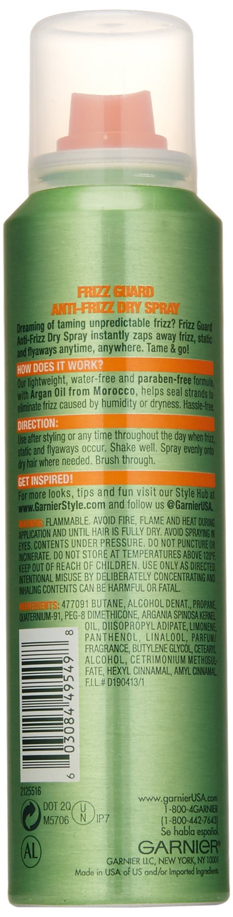 Garnier Hair Care Fructis Style Frizz Guard Anti-Frizz Dry Spray, 3.1 Ounce (Pack of 1) Beauty & Personal Care Garnier