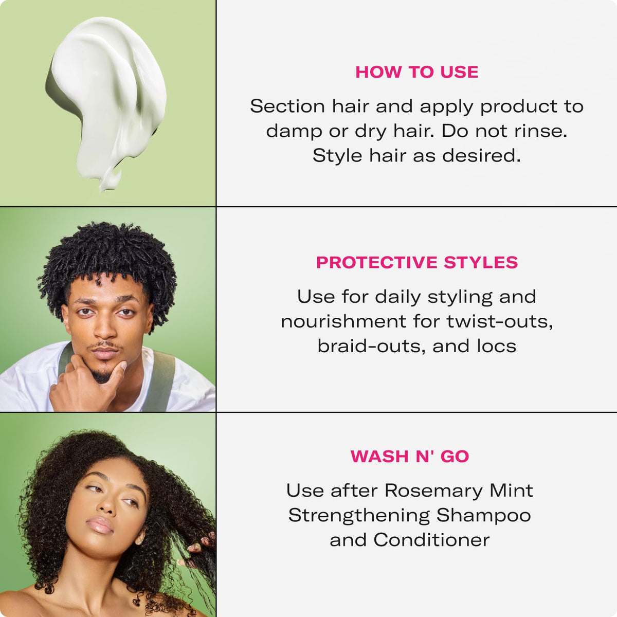 Mielle Organics Rosemary Mint Styling Cream (8oz) Beauty & Personal Care Mielle Organics