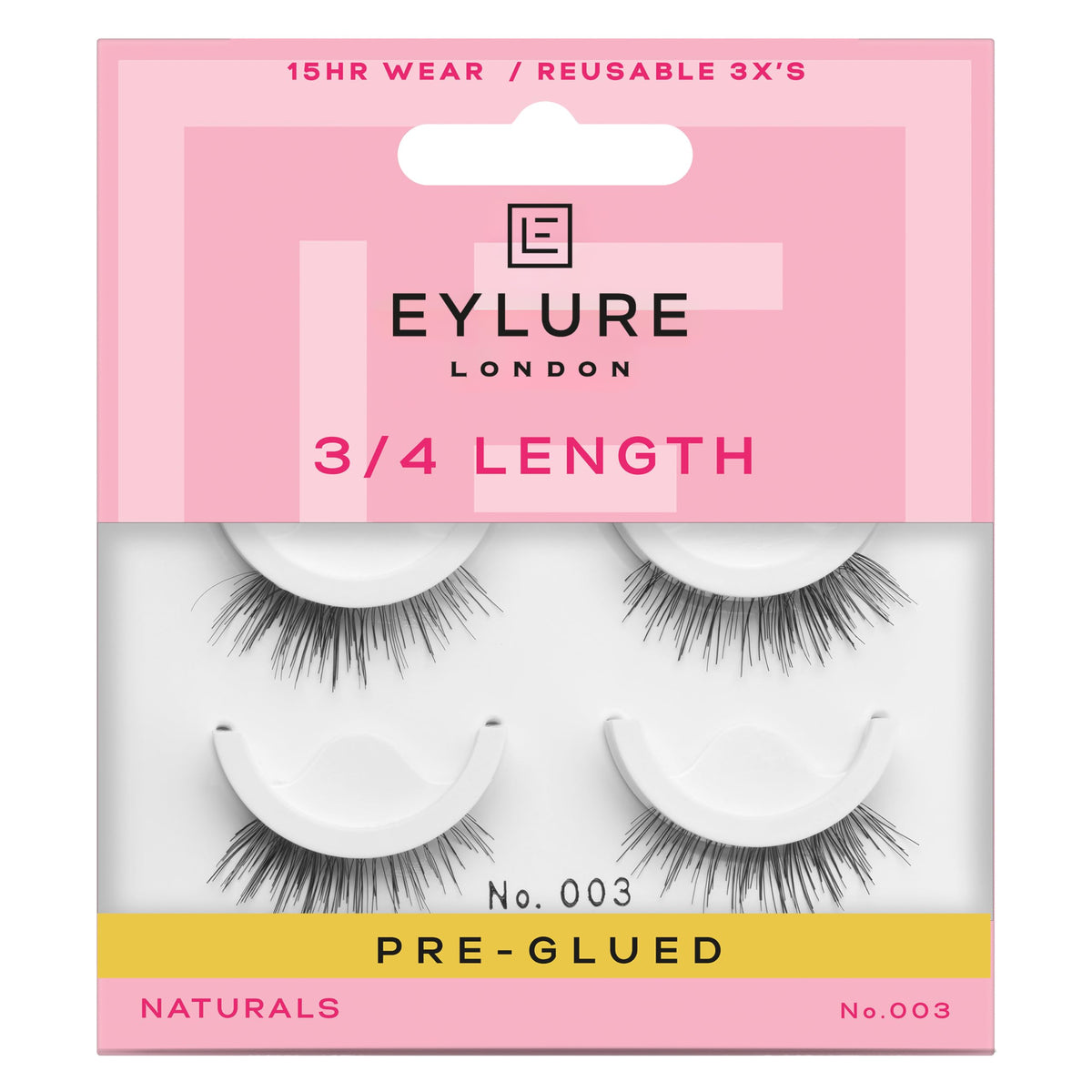 Eylure Press On Pre-Glued False Eyelashes, Light & Wispy Accent Lash, No. 003, Twin Pack Beauty & Personal Care Eylure