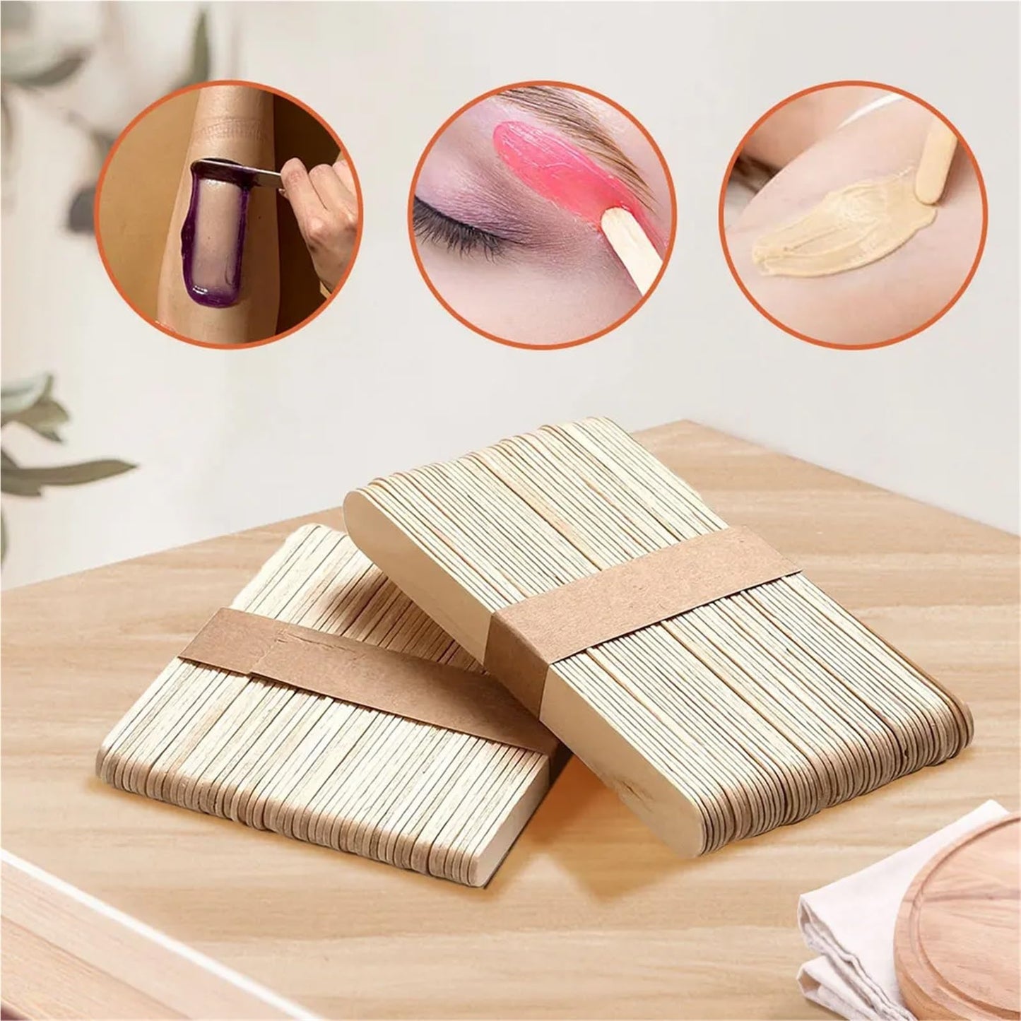 Small Waxing Sticks 500pcs Wooden Waxing Stick Disposable Wax Bean Wiping Tool Hair Removal Beauty Nail Charms(150mm) Beauty and Personal Care Gonehyu
