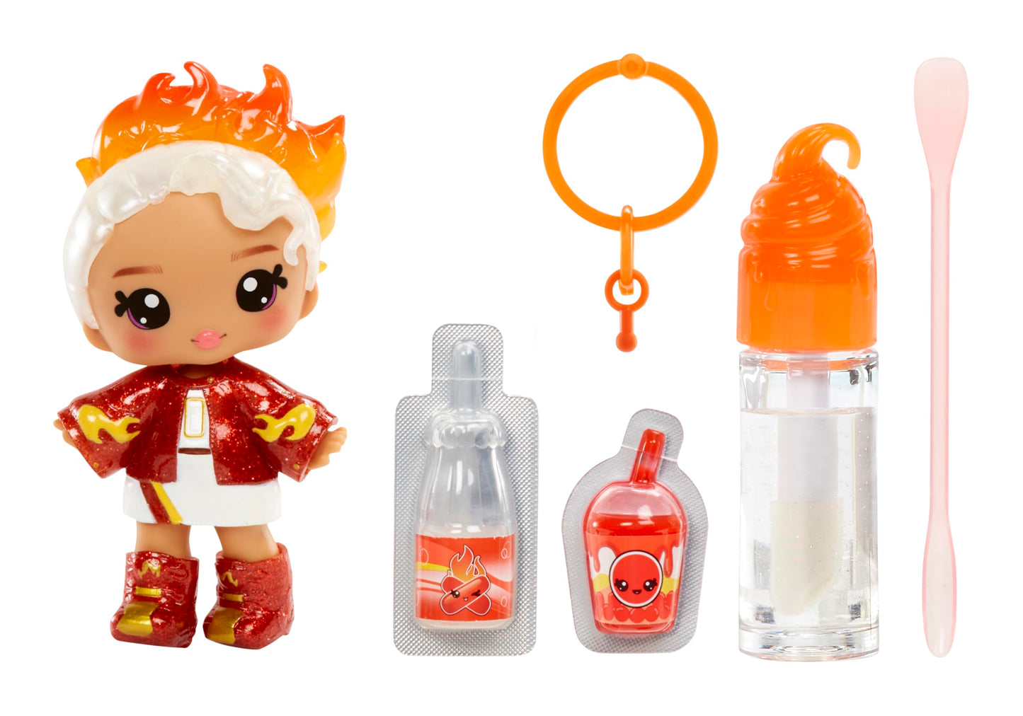 Yummiland Lip Gloss Doll - Amber Cinnamon, with DIY Lip Gloss Kit, Ages 4+ Beauty & Personal Care Yummiland