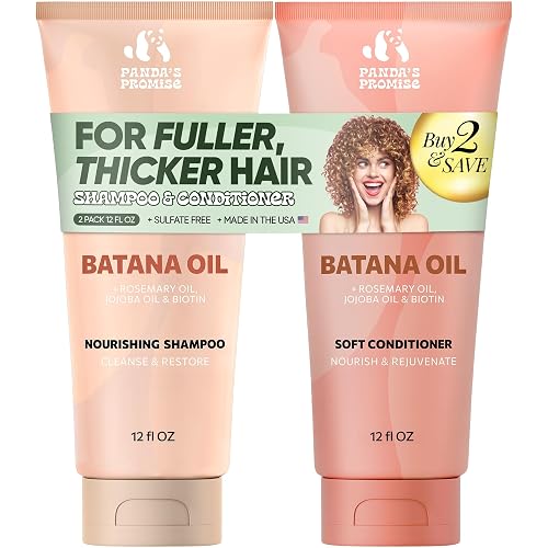 Panda's Promise Batana Oil Shampoo and Conditioner Set - Sulfate-Free Haircare with Batana Oil Nourishing Duo for Smooth, Soft and Manageable Hair Beauty & Personal Care Panda's Promise