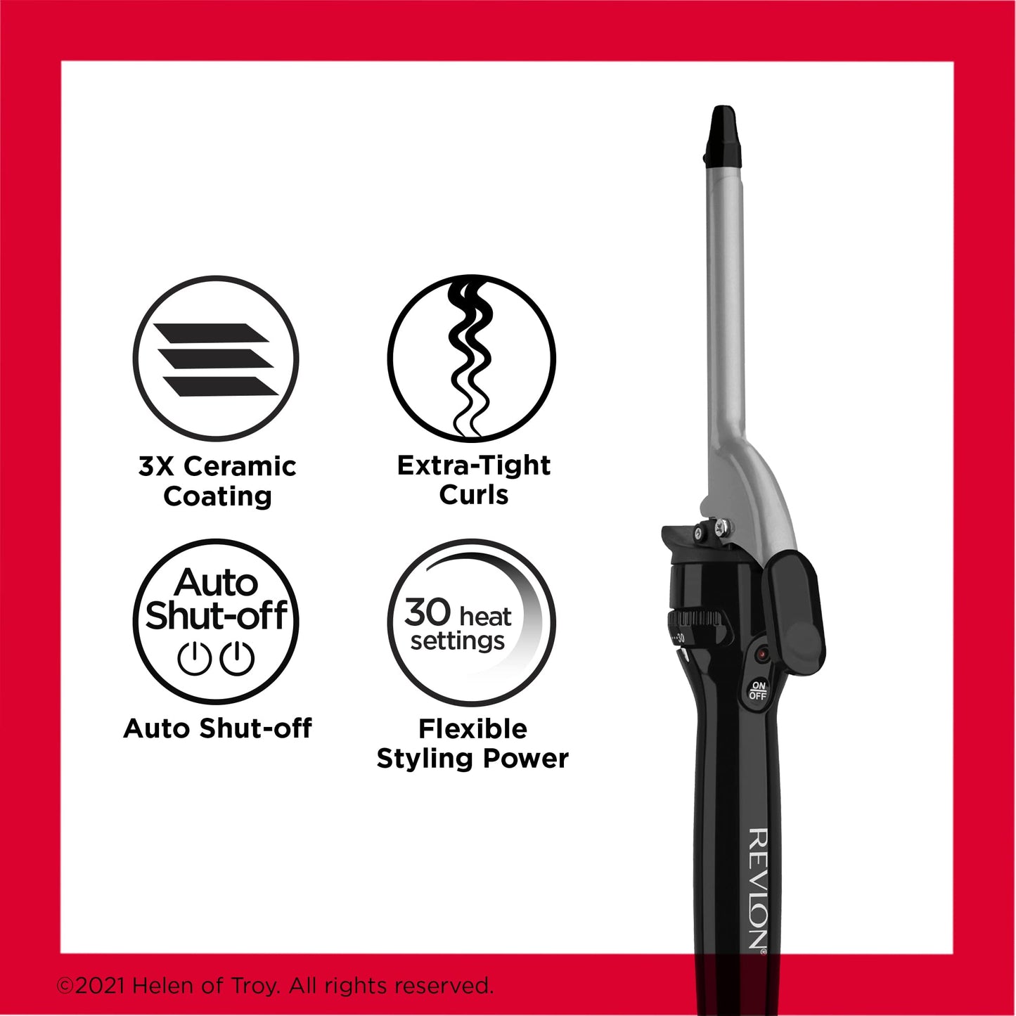 Revlon Perfect Heat Triple Ceramic Curling Iron | For Silky Smooth Spiral Curls (1/2 in) Beauty & Personal Care REVLON