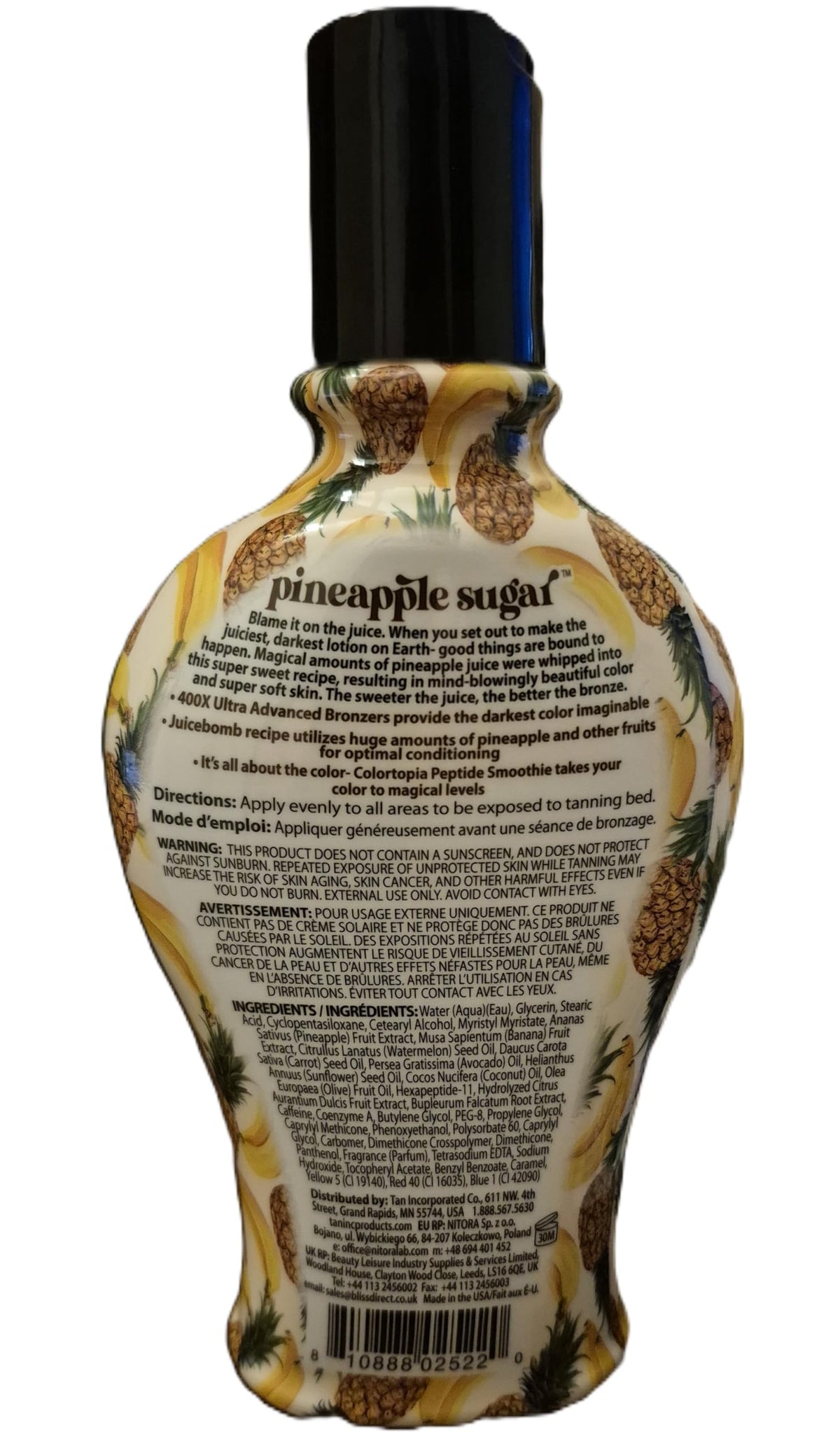 Brown Sugar Pineapple Sugar 400X Ultra Advanced Double Dark Bronzing Juicebomb 7.5oz