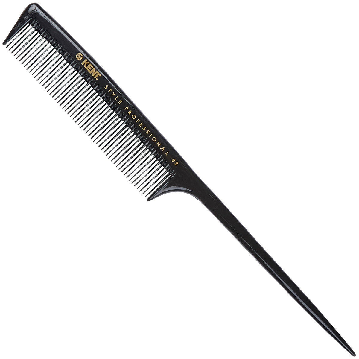 Kent SPC82 Fine Tooth Salon-Style Dressing Comb - Professional Barber Haircut Comb for Styling and Teasing - Quality Barber Supplies - Saw-cut