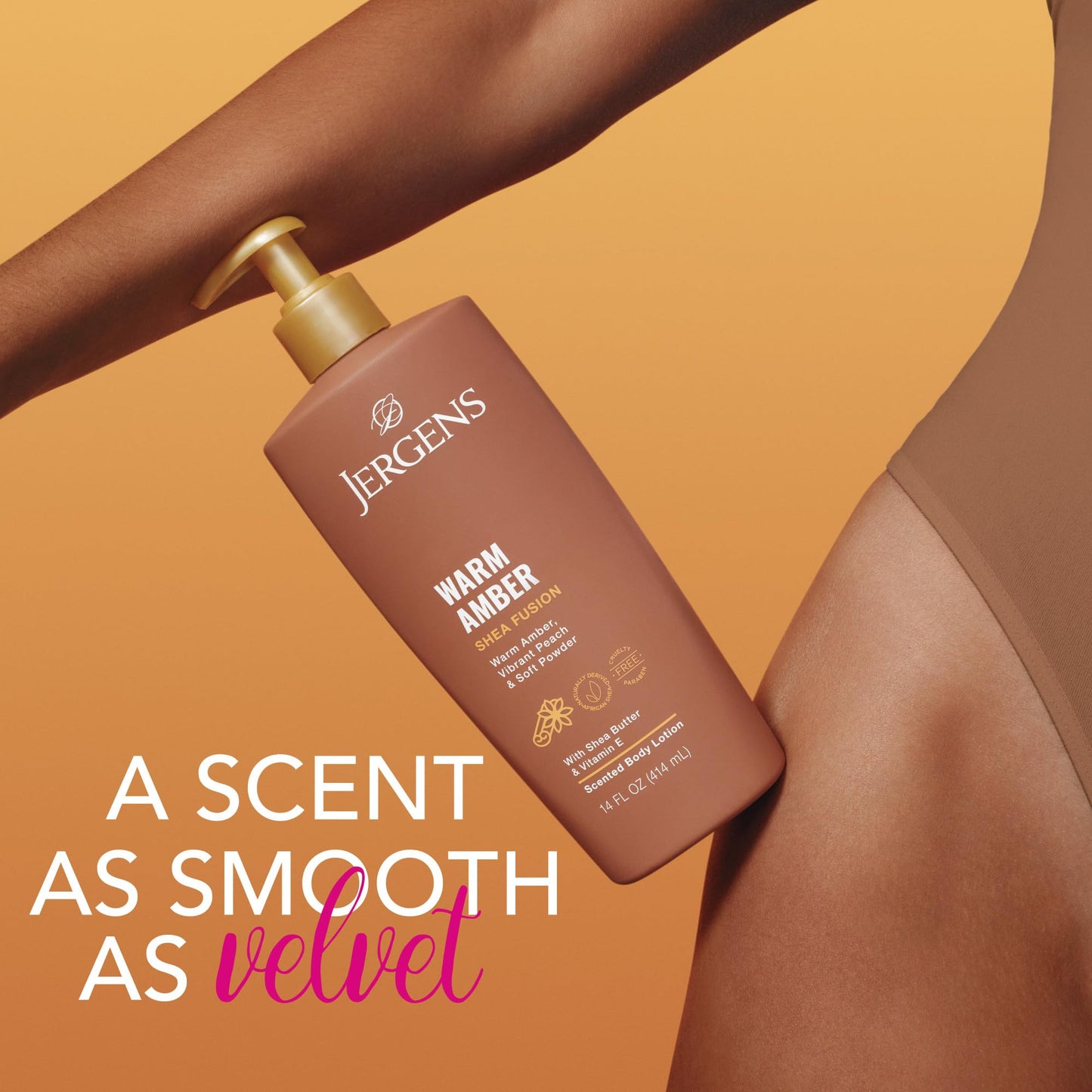 Jergens Shea Fusion Warm Amber Scented Lotion, Moisturizing Body Lotion with Shea Butter and Vitamin E, 14 fl oz Beauty and Personal Care Jergens