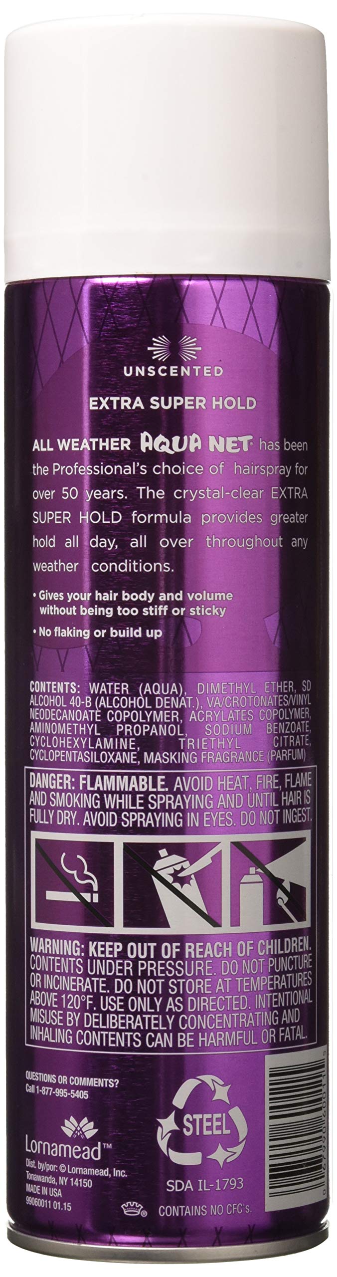 Aqua Net Extra Super Hold Professional Hair Spray Unscented 11 oz Beauty & Personal Care Aqua Net