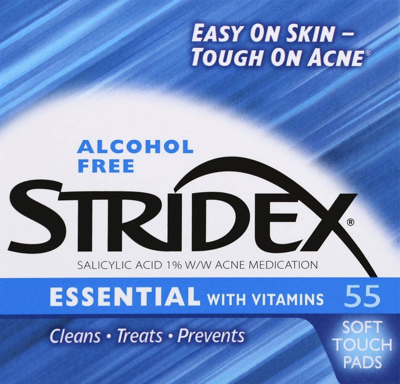 Stri-Dex Daily Care Essential With Vitamins Pads 55 Each (Pack of 12) Beauty & Personal Care Stridex