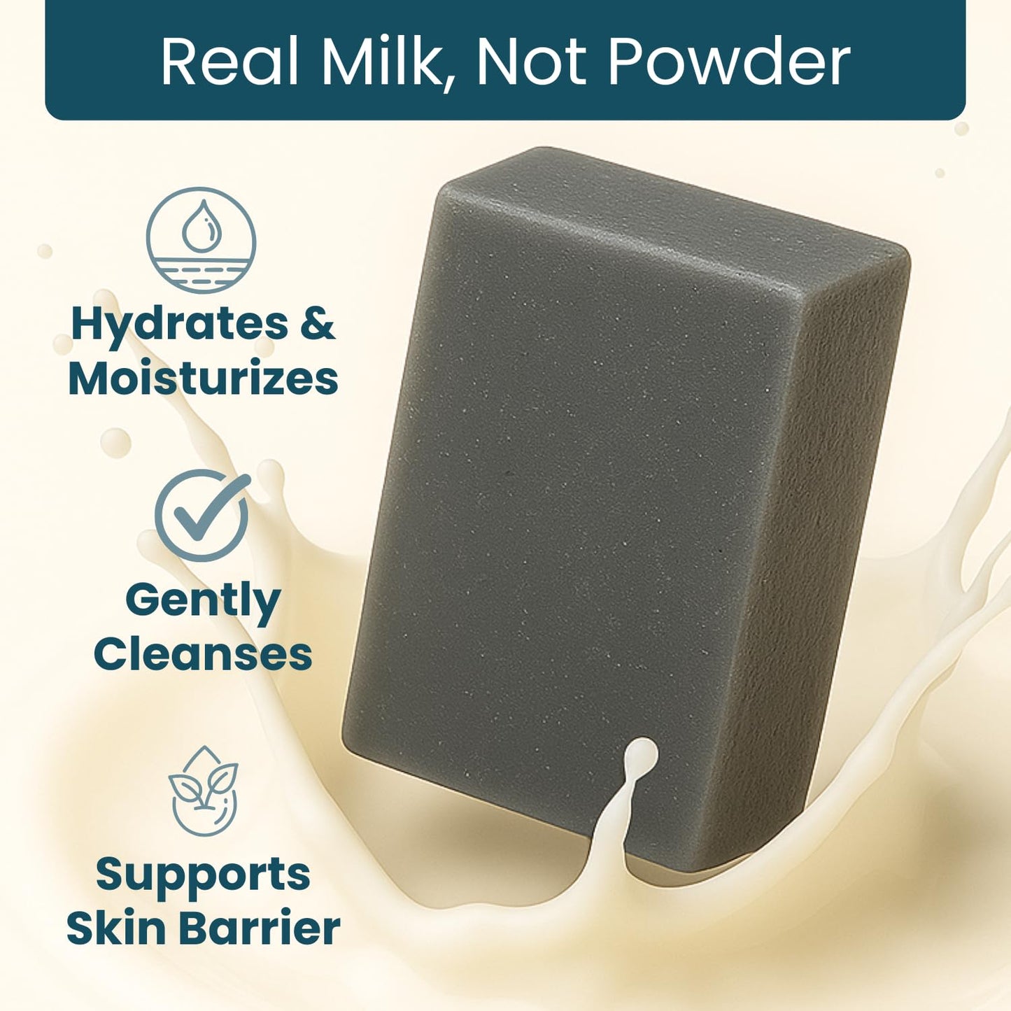 Activated Charcoal Soap Bar (5oz) - Goat Milk Soap for Women & Men - Natural, Handmade Exfoliating Body Wash Bar - Moisturizing for Dry, Sensitive Beauty & Personal Care Way Natural