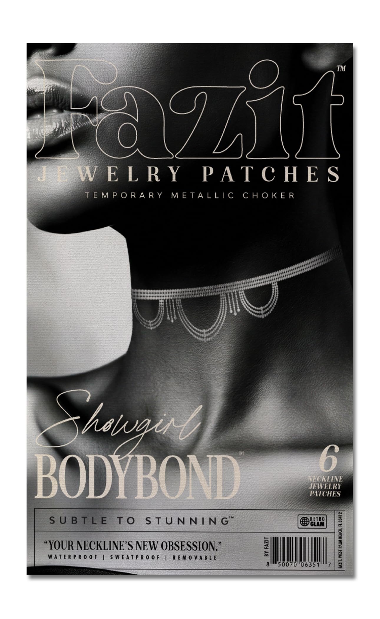 Fazit Makeup Patches - Showgirl Bodybond - Glow Up Make-Up Patches - Cute Glitter Makeup Accessories for Women - Cosmetic Body Glitter Beauty & Personal Care Fazit