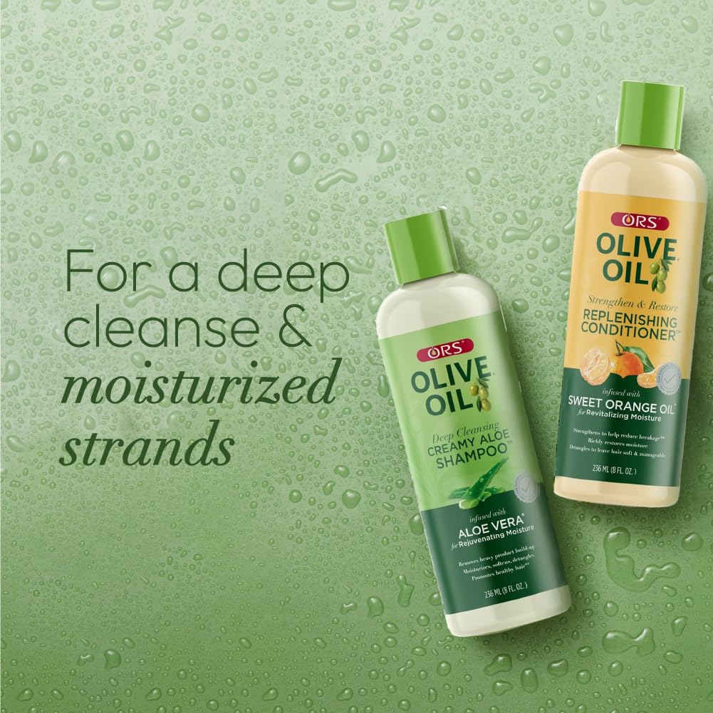 ORS Olive Oil Shampoo & Conditioner with Aloe Vera & Orange Oil for Moisture, Strengthen & Restore 2 Piece Set Beauty & Personal Care ORS