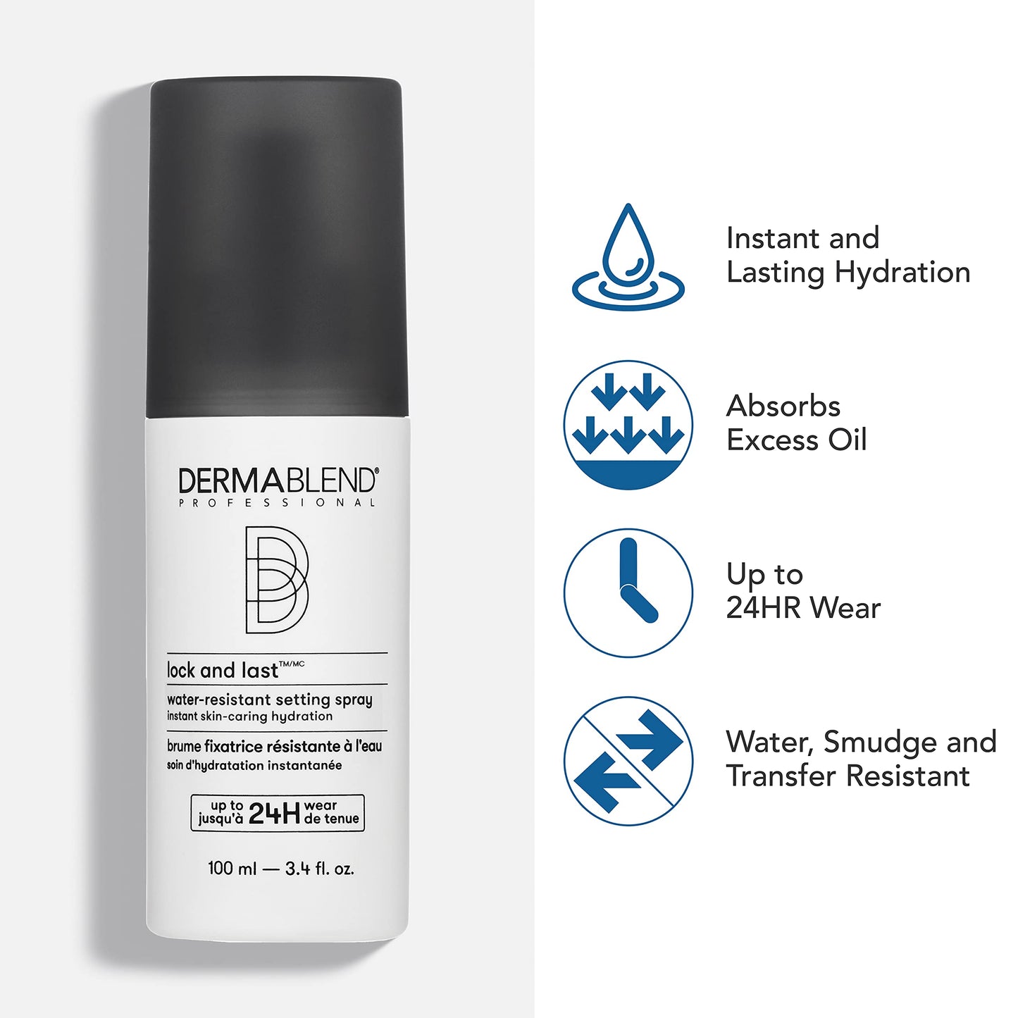 Dermablend Lock and Last Water-Resistant Setting Spray, Finishing Spray for Makeup with Lightweight Natural Finish, Spray with Witch Hazel Beauty & Personal Care Dermablend