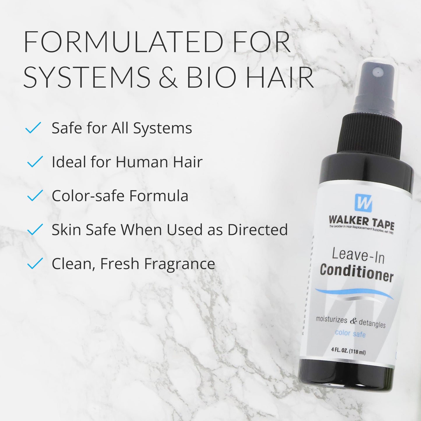 Walker Tape Leave-In Conditioner Spray 4 fl oz for Wig Installs, Lace Systems, Toupee Applications, Hair Tape Prep and Adhesive Strips Use Offering Beauty & Personal Care Walker Tape