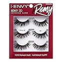 i-ENVY False Lashes, Remy 3D Lashes Value Pack 100% Human Hair Natural Fluffy Wispy Invisible Band Seamless Look Reusable Eyelashes (05) Beauty & Personal Care i•ENVY