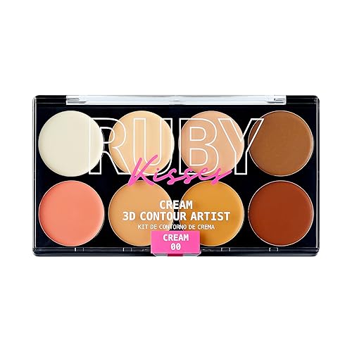 Ruby Kisses 3D Face Creator Cream Foundation & Concealer, 12 Hours Long Lasting, Medium to Full Coverage, Non-Greasy, Ideal for Makeup & Contour Beauty & Personal Care Ruby Kisses