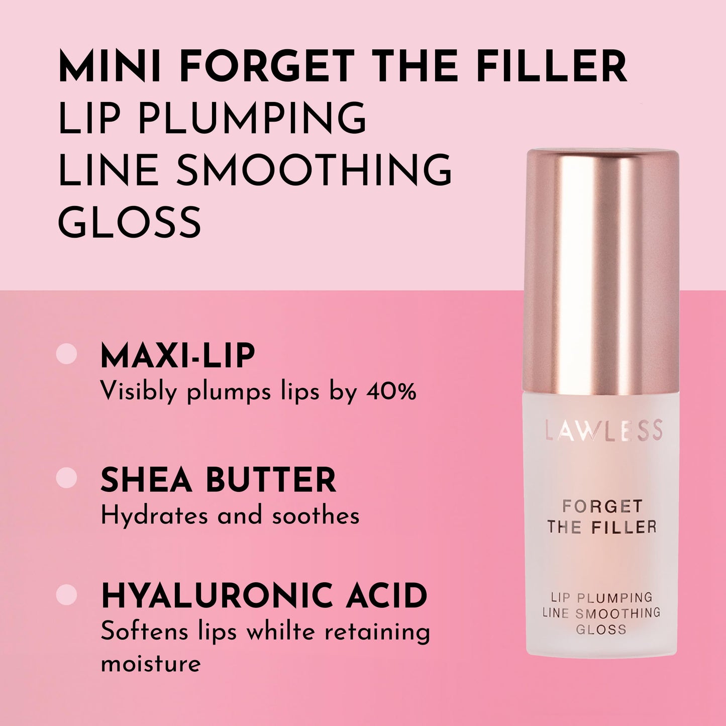 LAWLESS Women's Mini Rosy Outlook Lip Plumper, Rosy, Pink, 0.058 Fl Oz Beauty & Personal Care LAWLESS