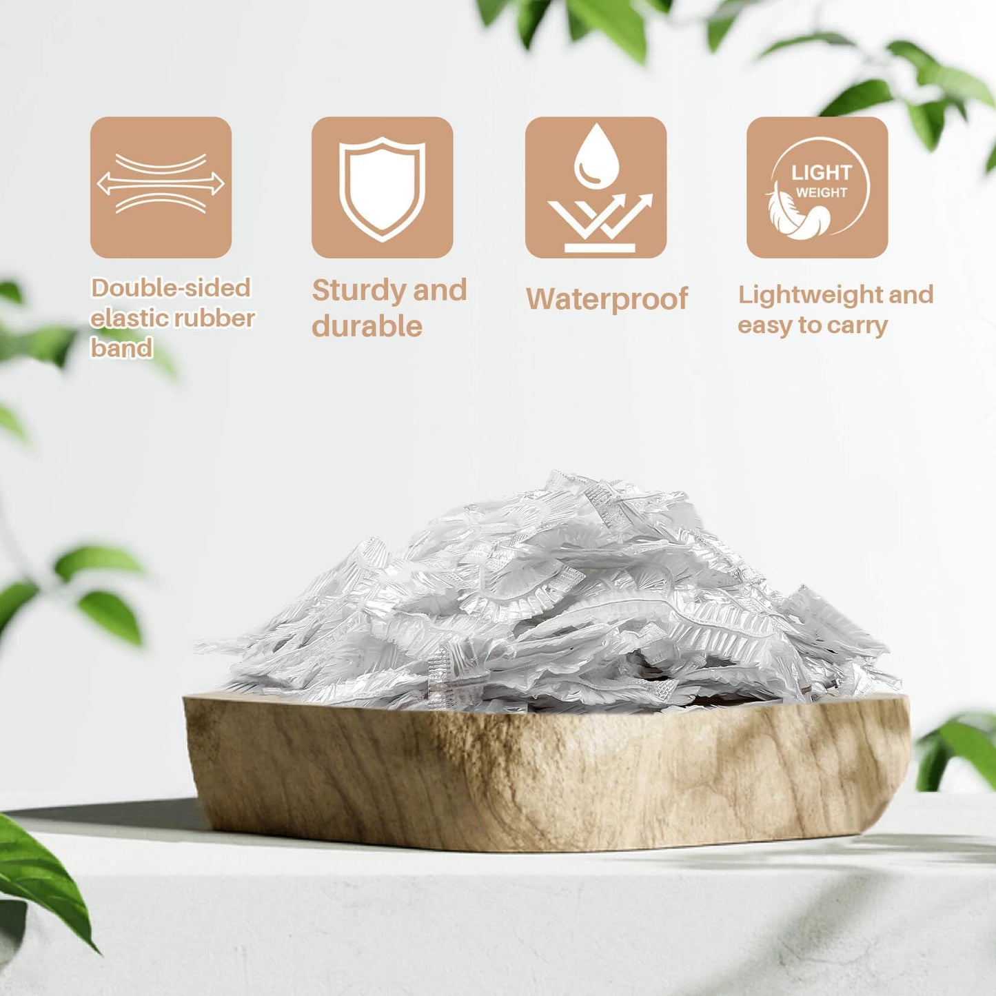 MAQIHAN 200 Disposable Shower Caps for Women - Medium Plastic Hair Caps for Hair Treatment, Clear Shower Cap for Kids Reusable Waterproof, Hair Care Beauty and Personal Care MAQIHAN