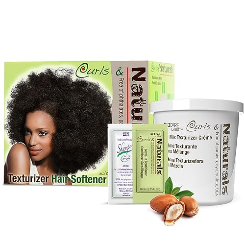 Curls & Naturals Hair & Curl Softener Kit With Moroccan Argan Oil | Natural Curl Patterns Nourishes & Moisturizes Hair Detangle, and Texturize, Curl Beauty & Personal Care Biocare