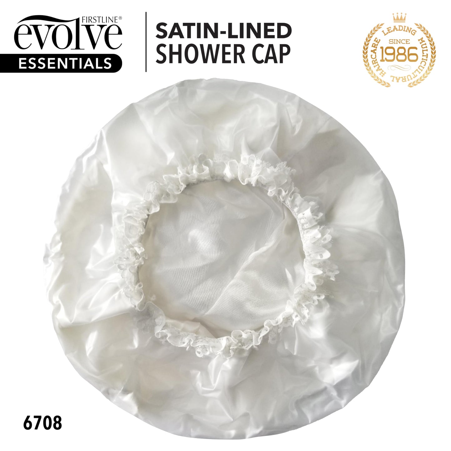 Evolve "Go Satin" Lined Shower Cap Ivory Beauty & Personal Care Evolve