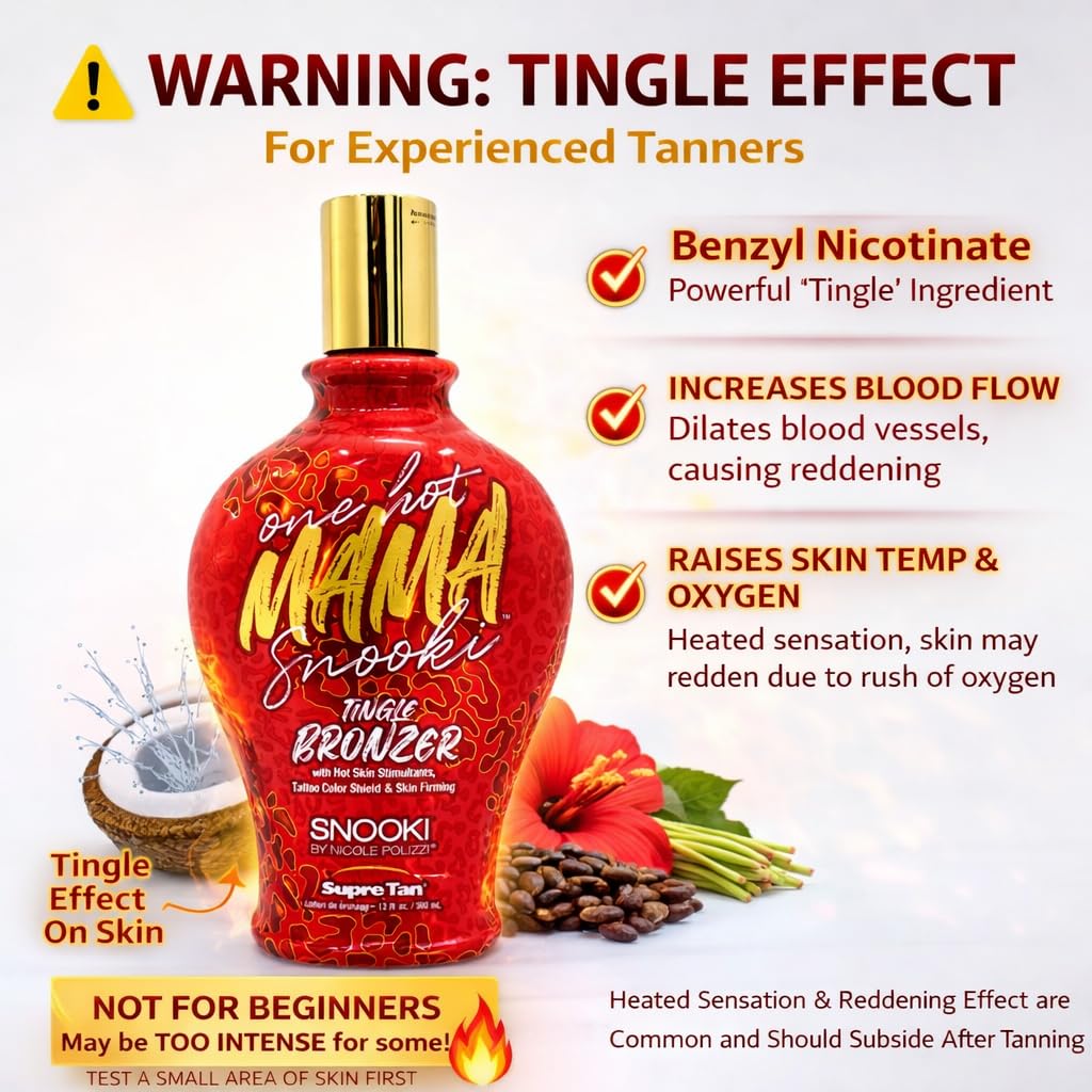 Snooki One Hot Mama Tingle bronzer with Hot Skin Stimulators, Tattoo Color Shield & Skin Firming 12oz Beauty & Personal Care Supre