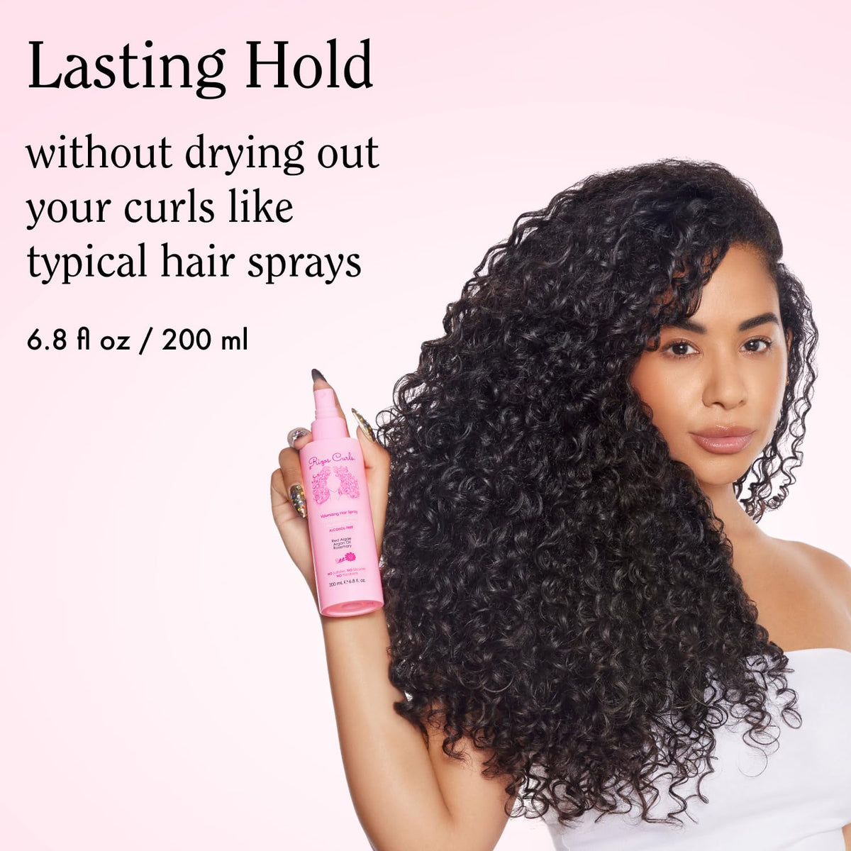 Rizos Curls Alcohol-Free Curl Hair Spray - Flexible Hold, Volume & Frizz Control - Adds Shine & Bounce for All Hair Types Wavy, Curly, Coily 1a-4c Beauty & Personal Care Rizos Curls