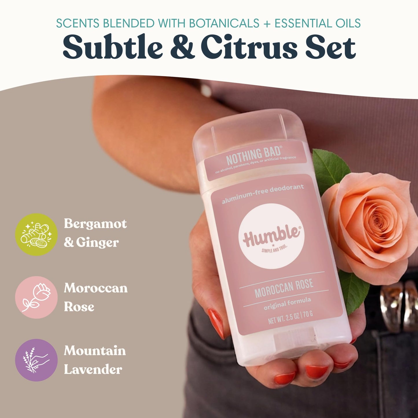 Humble Aluminum-Free Deodorant for Women & Men, Citrus & Floral Variety Pack - Clean & Fresh Natural Deodorant Stick with Essential Oils Beauty and Personal Care HUMBLE SIMPLE AND TRUE.