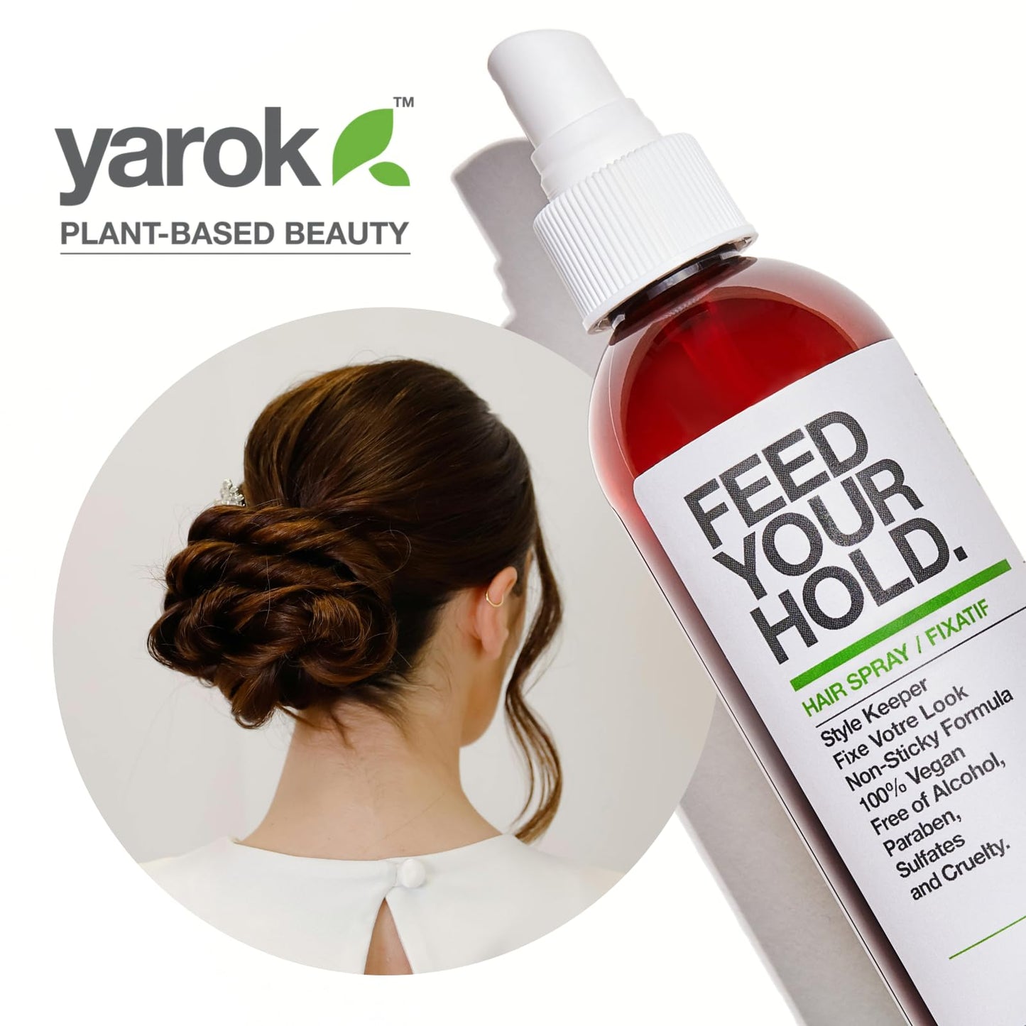 Yarok Feed Your Hold - Volumizing Hair Spray for Fine Hair. Flexible Hold Organic Hairspray for Women. Natural, Alcohol-Free & Vegan - Nutrients Beauty & Personal Care YAROK FOOD FOR YOUR HEAD. GOOD FOR THE EARTH.
