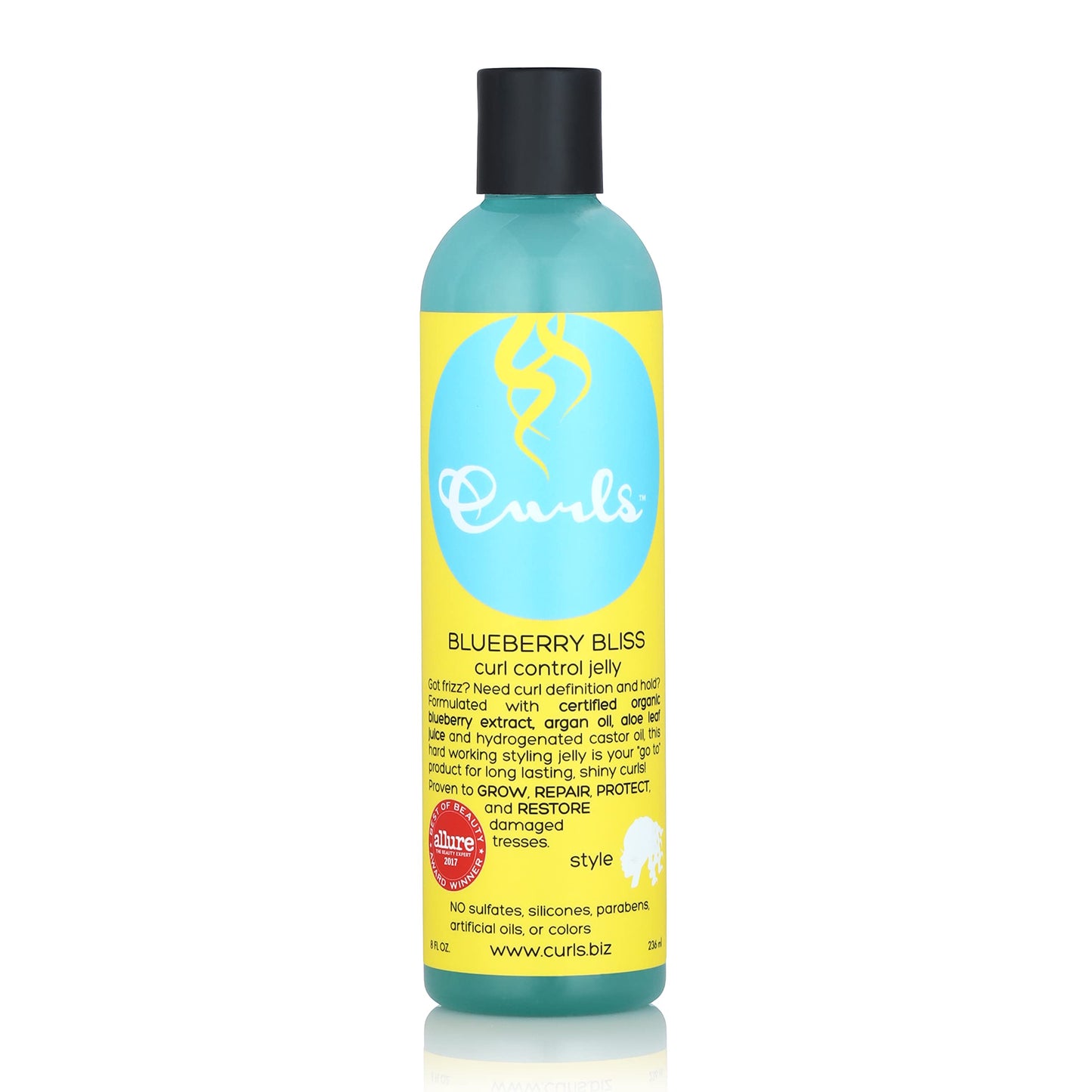 Curls Blueberry Bliss Control Jelly - 8 oz, Define & Defrizz, Wash and Go's, Twist Outs & Braid Outs, for Wavy, Curly, and Coily Hair Types Beauty & Personal Care Curls