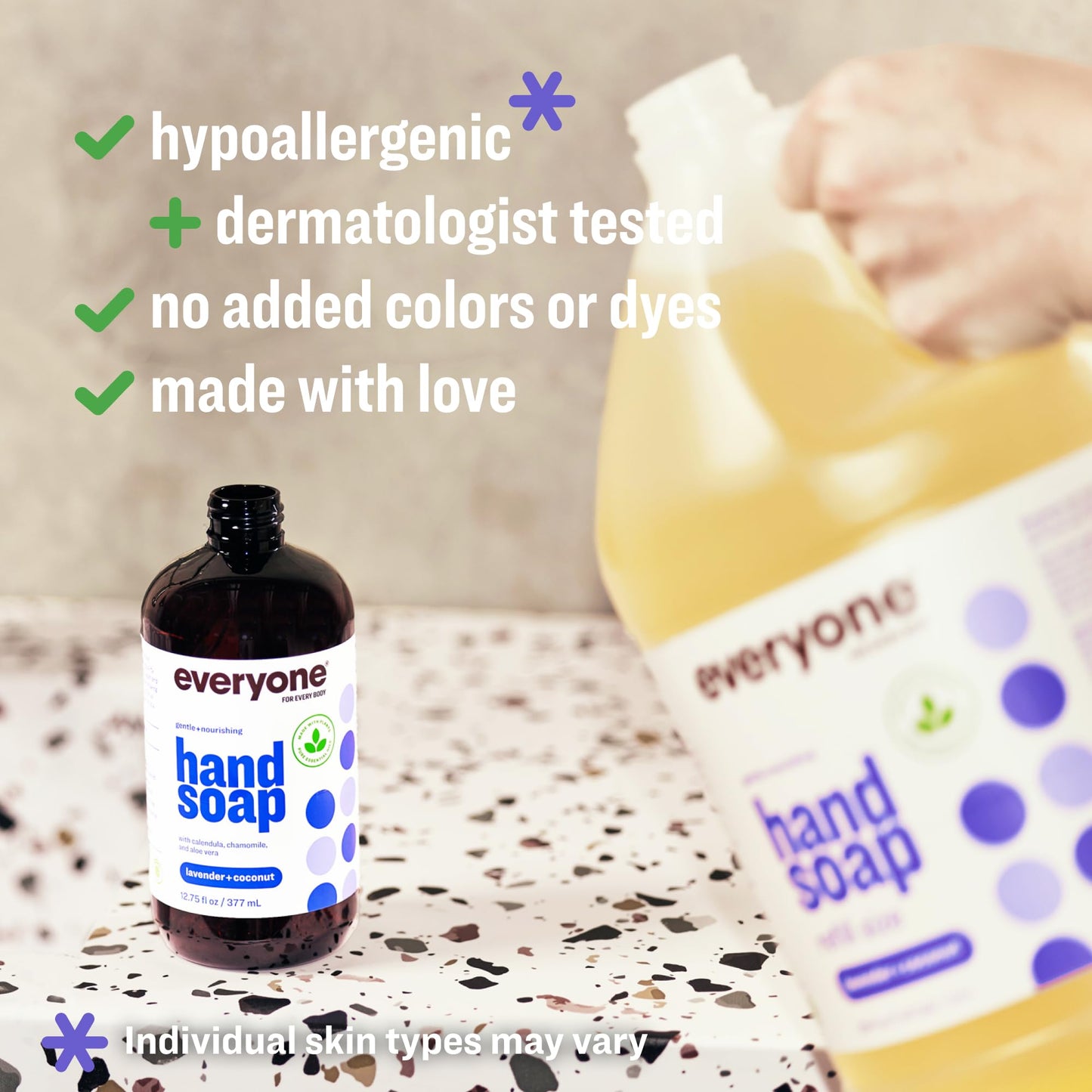 Everyone Liquid Hand Soap Refill, 1 Gallon, Lavender and Coconut, made with Essential Oils for kitchen and bathroom Beauty & Personal Care everyone for every body