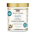 African Pride Moisture Miracle Coconut Oil & Baobab Oil Leave-In Hair Cream - Provides Intense Moisture & Helps Repair Natural Coils & Curls, Hydrates Beauty & Personal Care African Pride