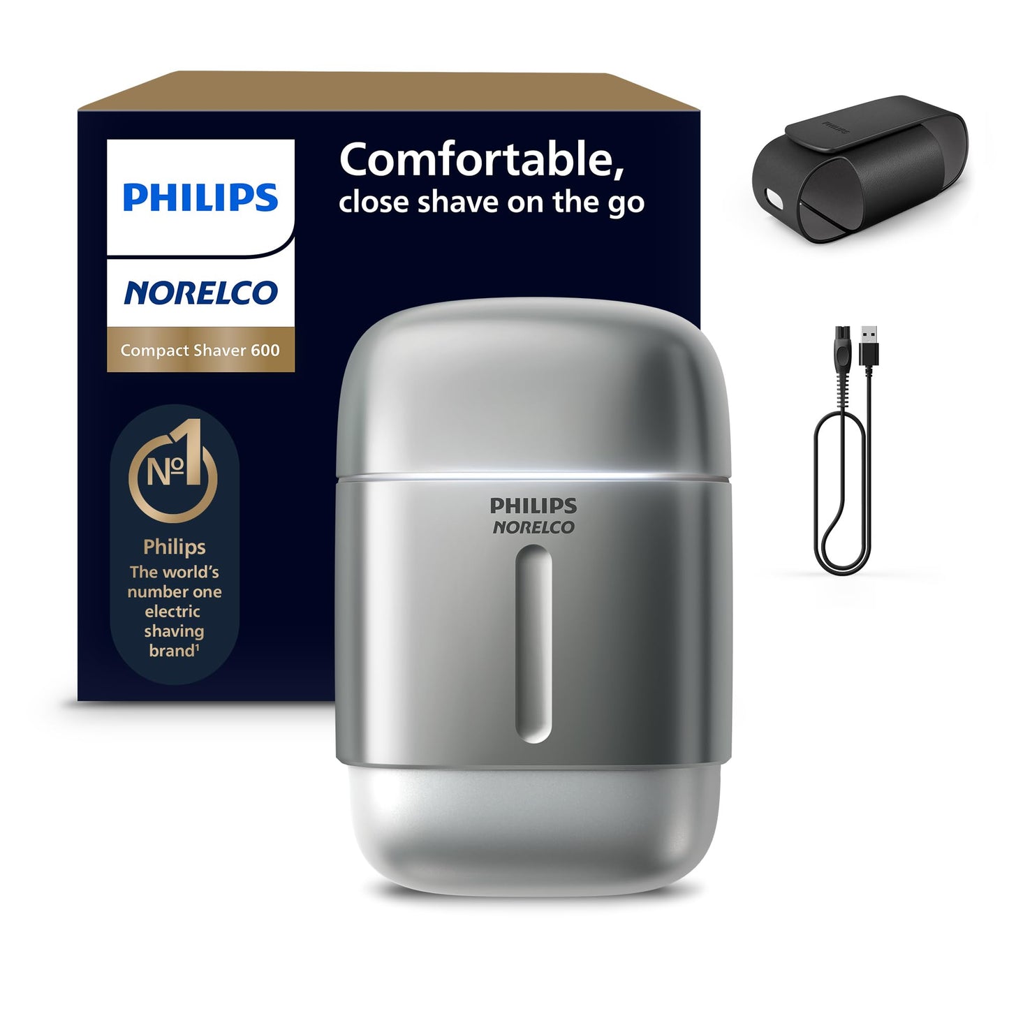 Philips Norelco Shaver 600 Series - Compact Electric Shaver, Lift & Cut System, SteelPrecision Blades, 4D Flex Heads, Wet & Dry Shave, Travel Case Beauty and Personal Care Norelco