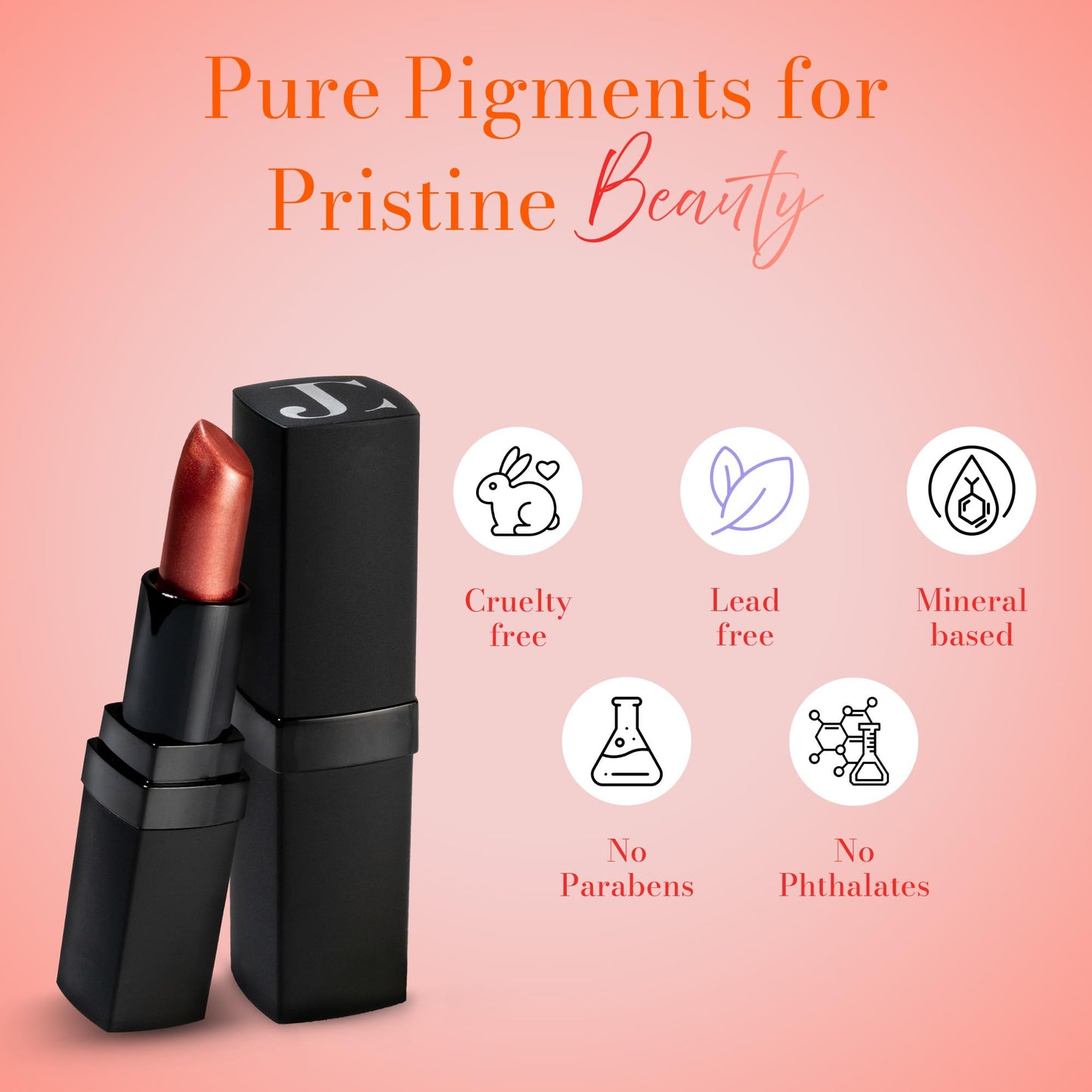 Juwel Cosmetics Frosted Finish Lipstick, Long Wear Moisture-Rich Shades with Natural Minerals, Matte Lipstick Contains Shea Butter, Grapeseed & Beauty & Personal Care Juwel Cosmetics