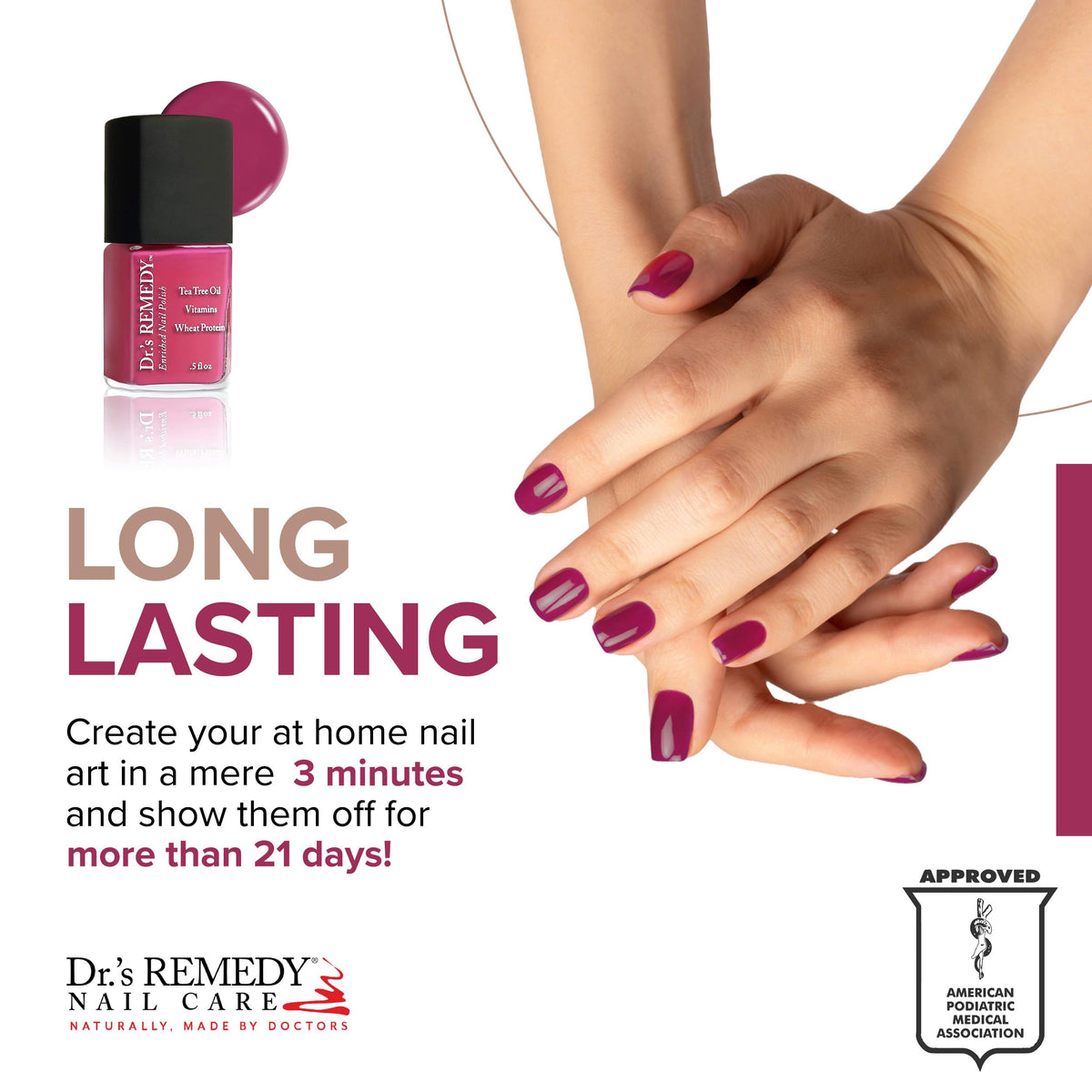 Dr’s Remedy Enriched Nail Polish: Non Toxic, All Natural, and Organic - Doctor Formulated: Strengthens, Restores, Heals, and Protects '24-Free' Beauty & Personal Care Dr.'s Remedy