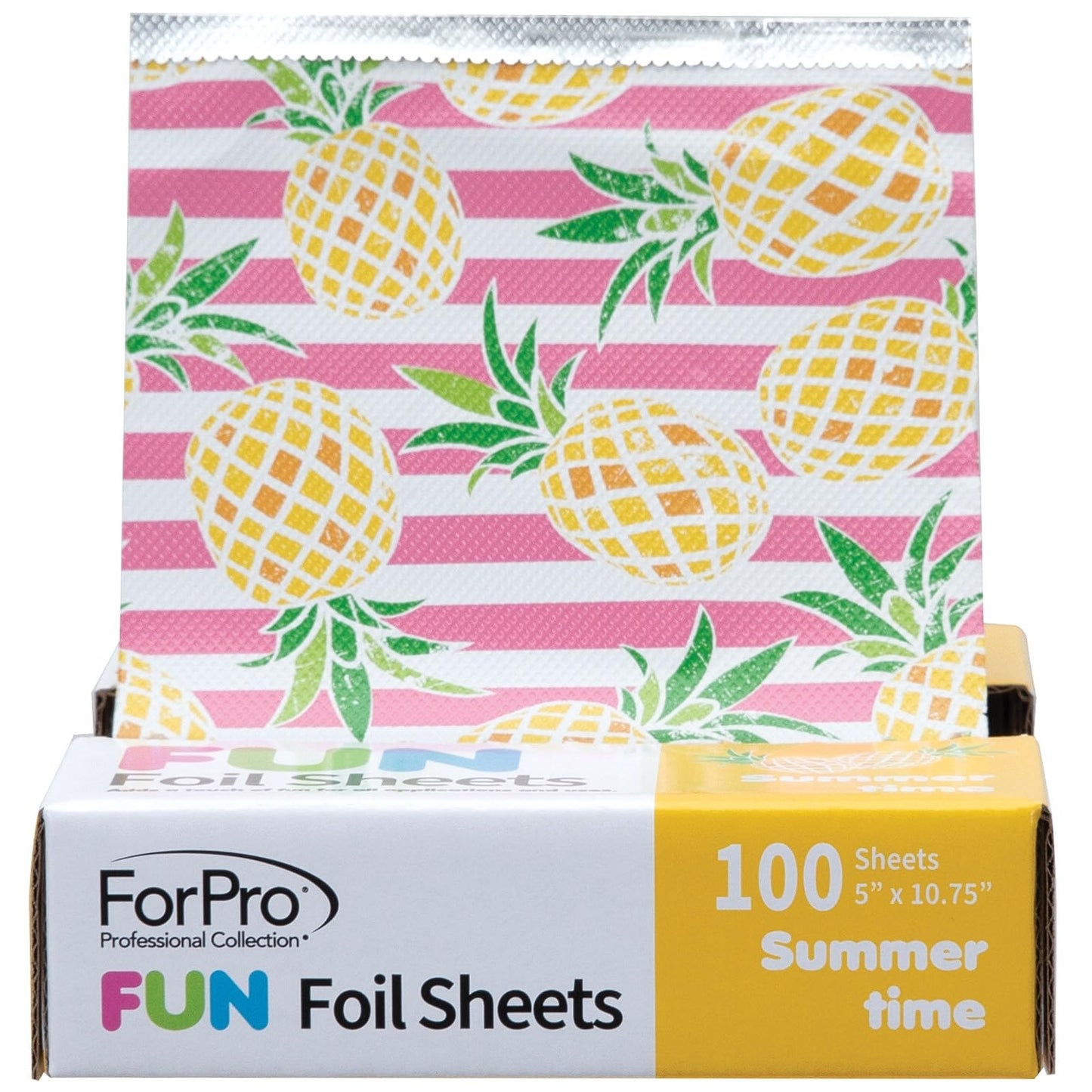 ForPro FUN Summertime 5" Foil Sheets, Aluminum Hair Foils for Color Application and Highlighting Services, Food Safe, Pop-Up Dispenser, 5” W x 10.75” Beauty & Personal Care ForPro Professional Collection